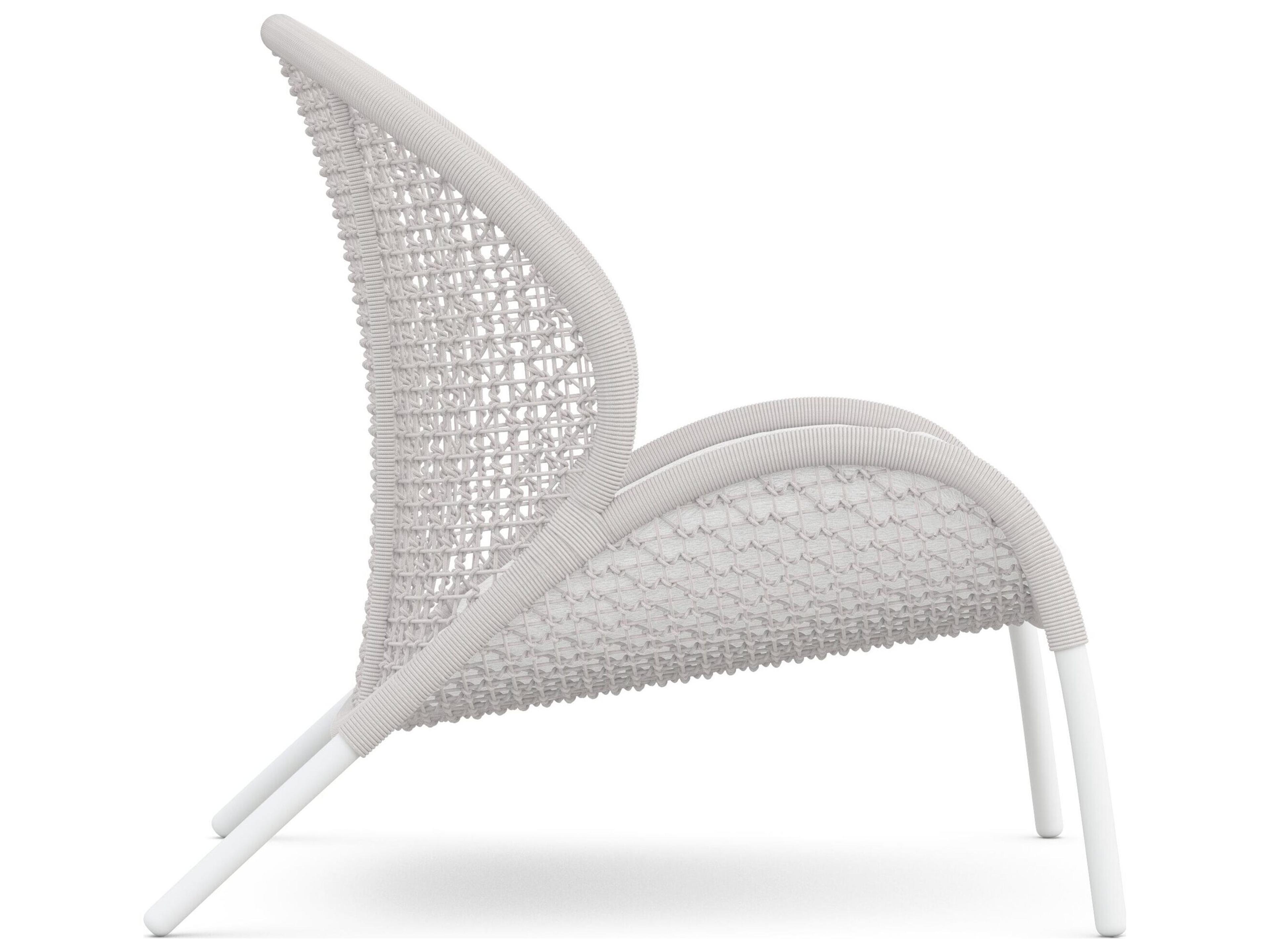 Azzurro Living Dune Sand All-Weather Rope Patio Lounge Chair with Cloud Cushion