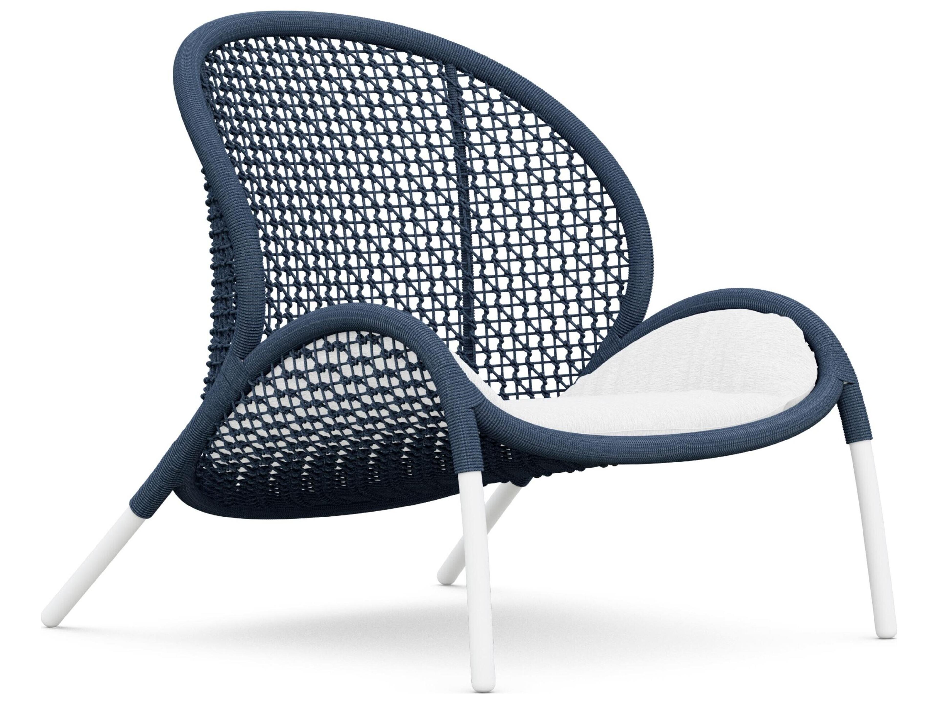 Dune Club Chair in Royal Rope and Cloud