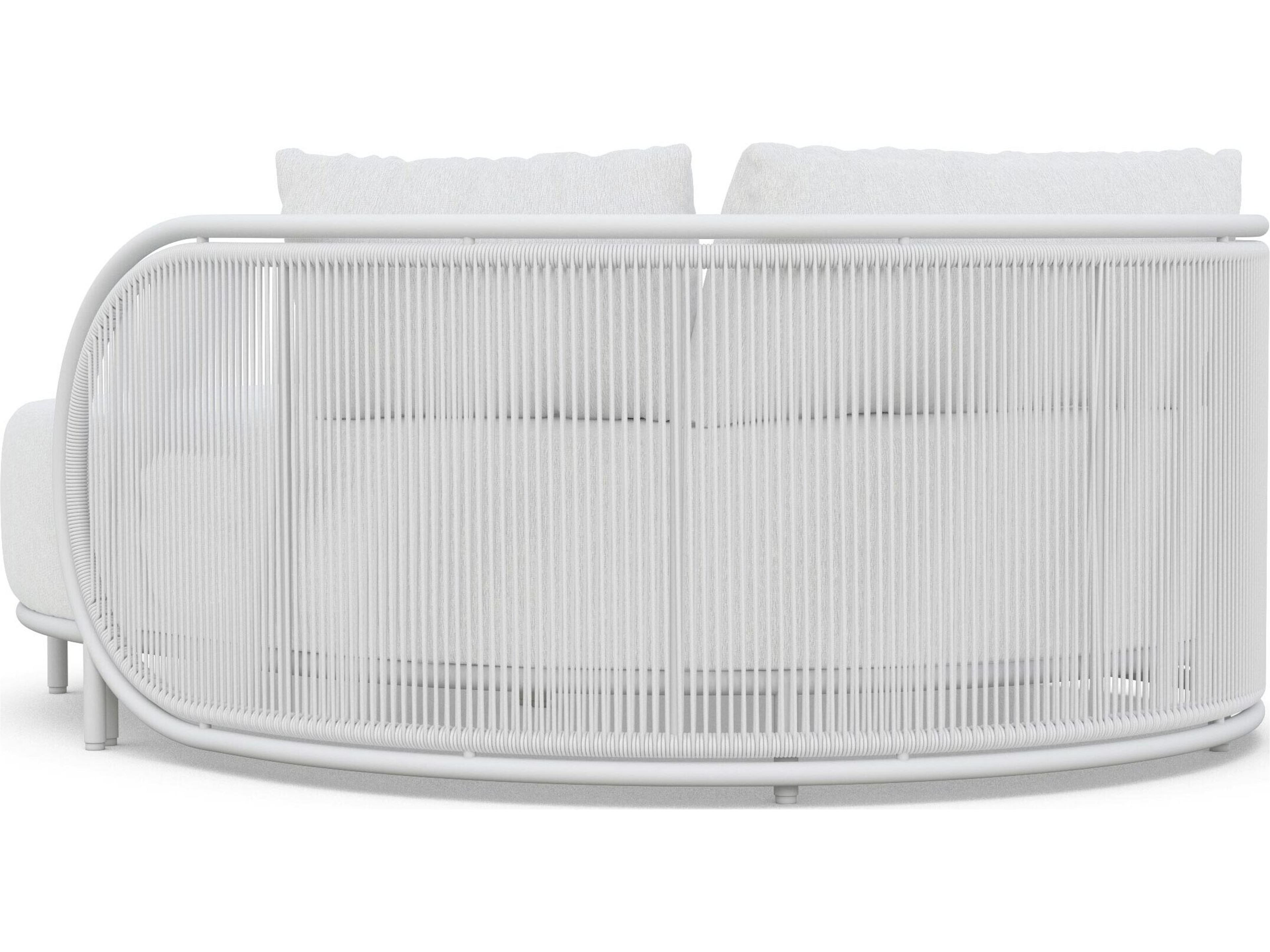 Azzurro Living Kamari White Mist All-Weather Rope Patio Daybed with Cloud Cushion