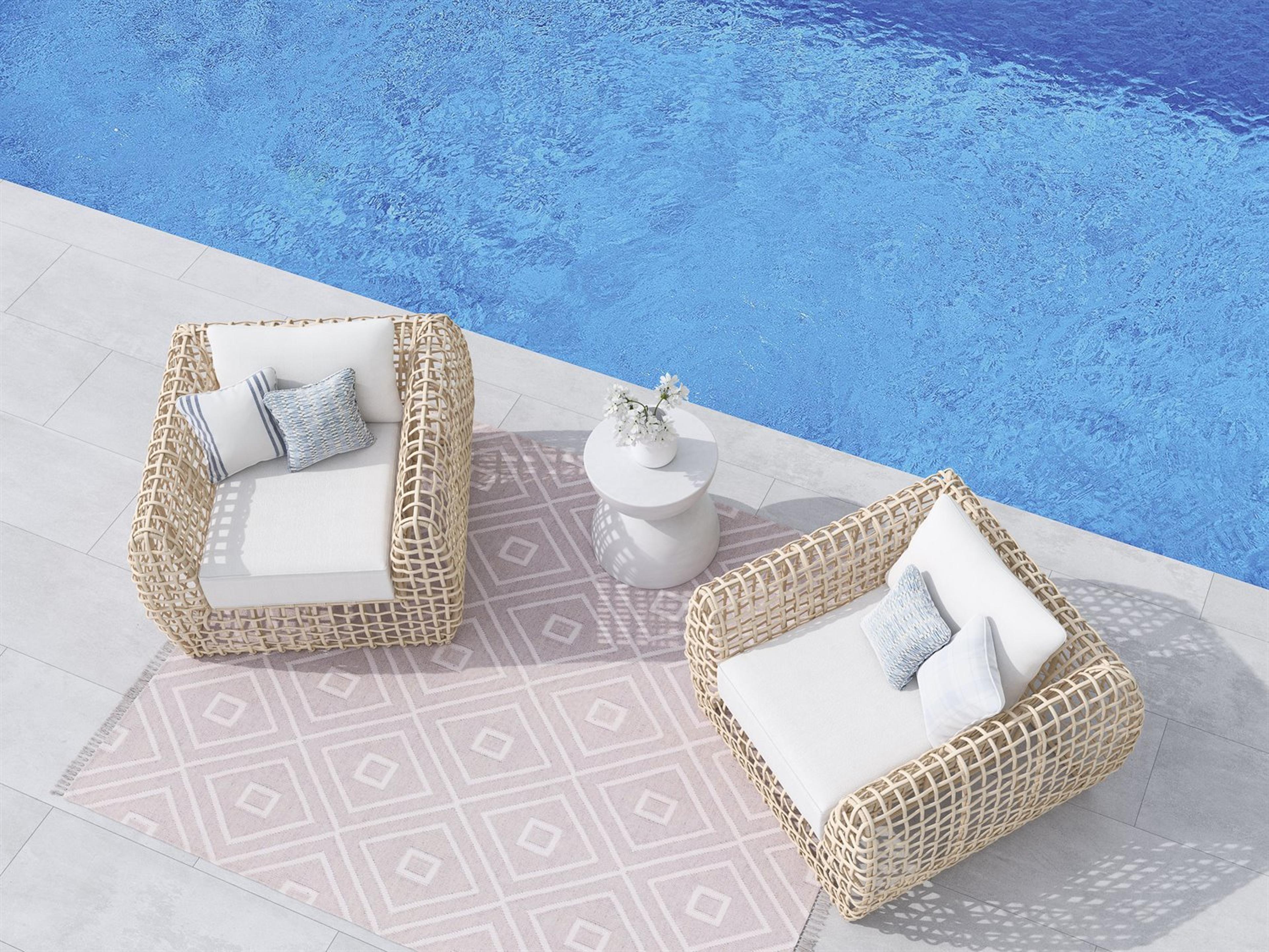 Kiawah Almond All-Weather Wicker Outdoor Lounge Set