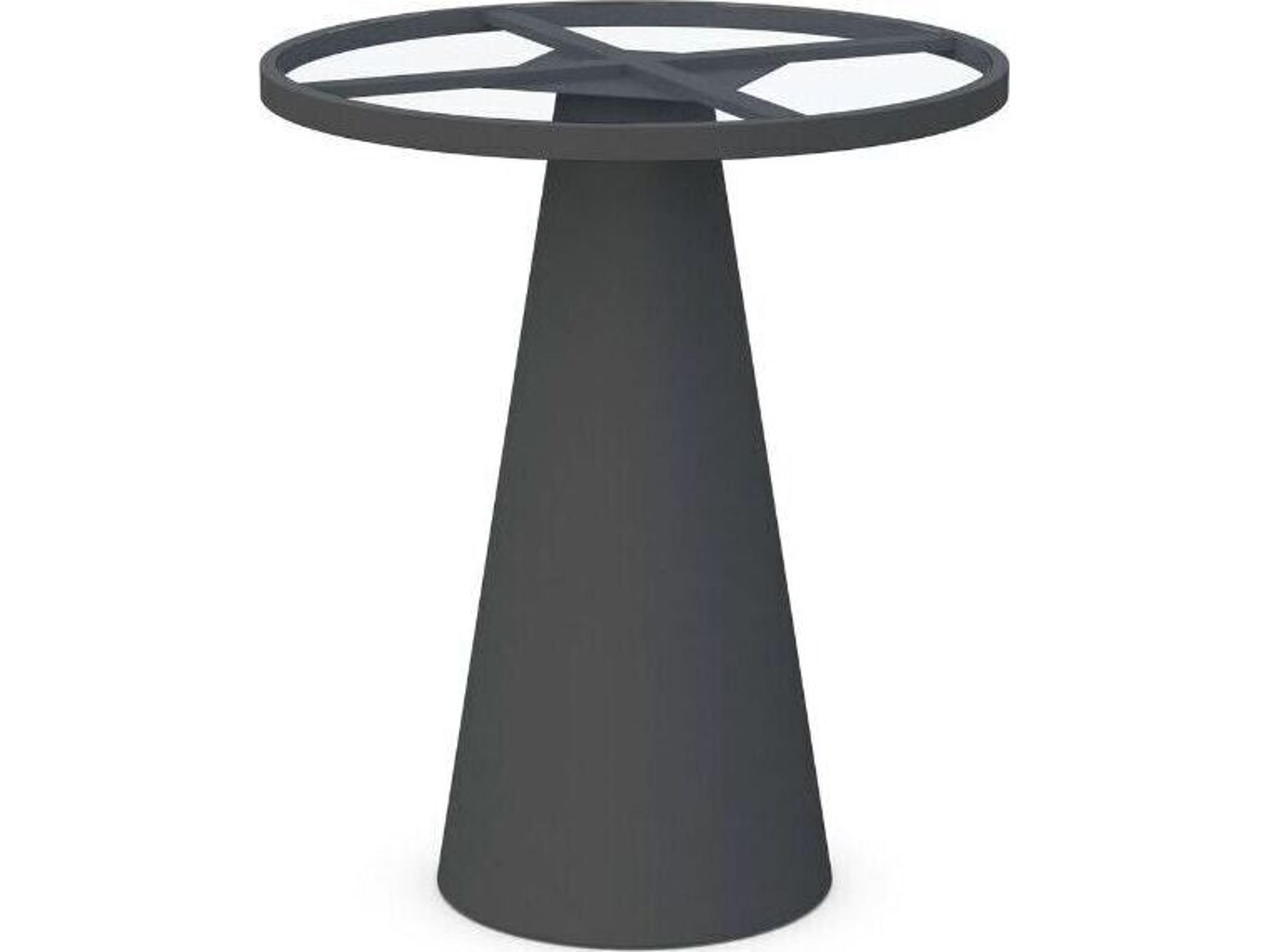 Leon Bar Table Charcoal Aluminum Table Base Only