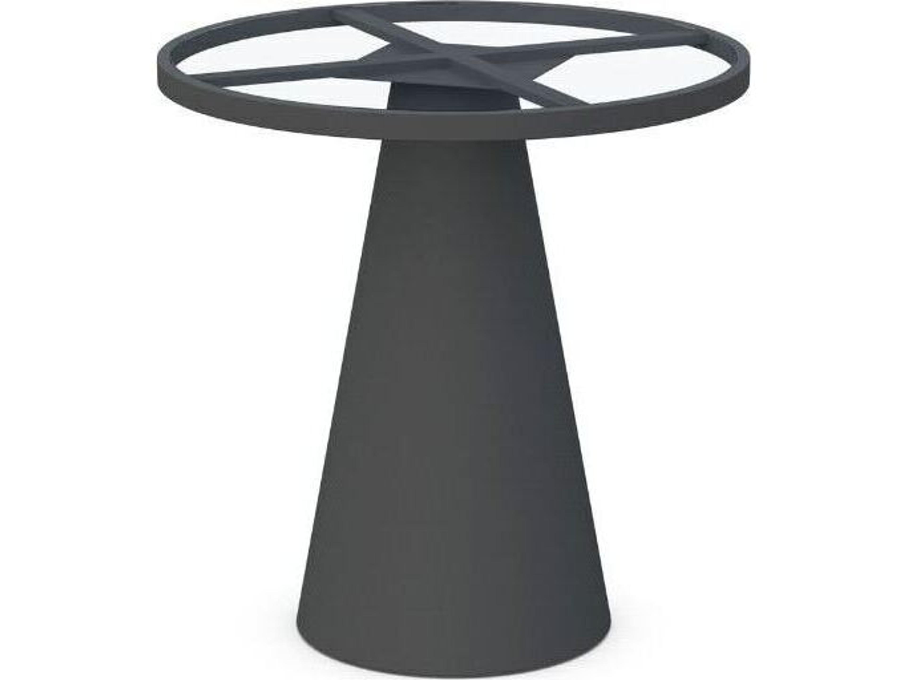 Leon Counter Table Charcoal Aluminum Table Base Only