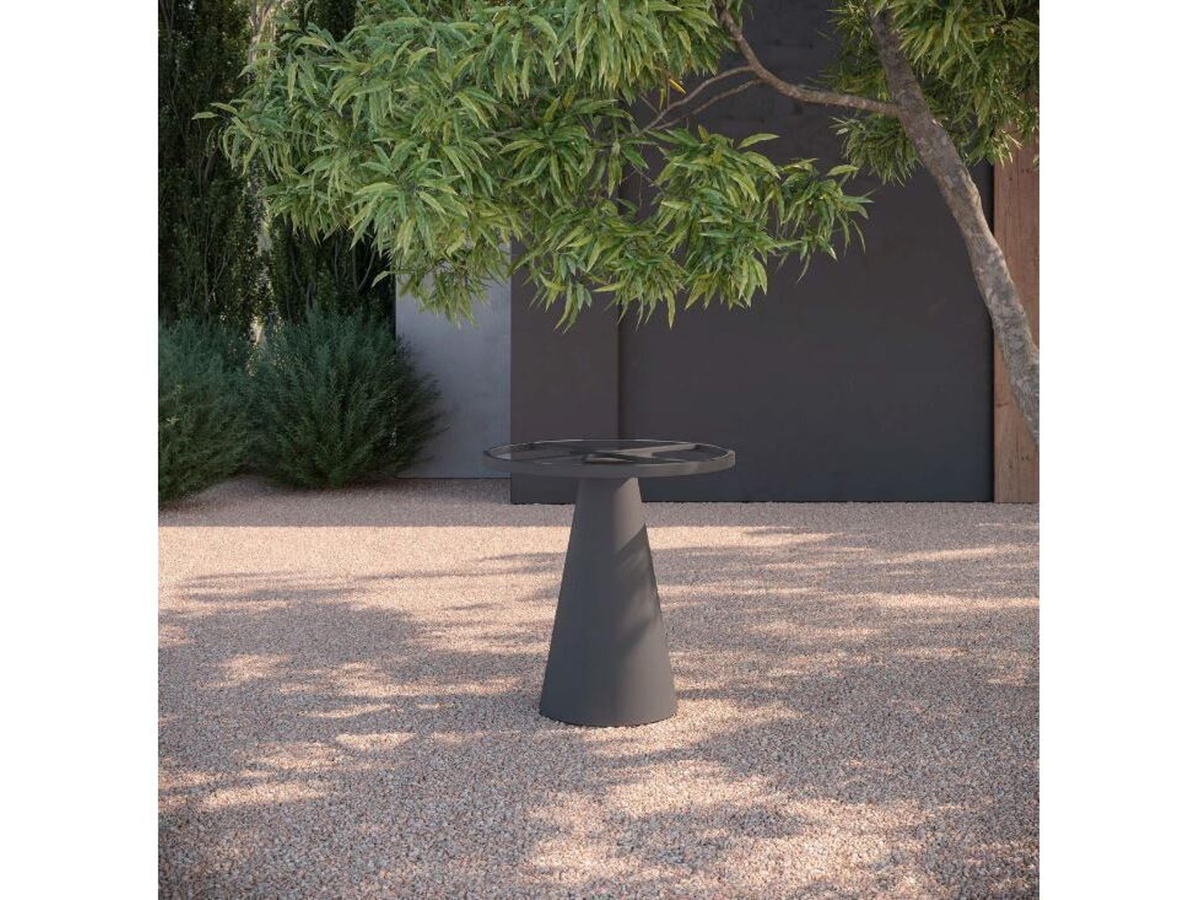 Azzurro Living Leon Counter Table Charcoal Aluminum Table Base Only