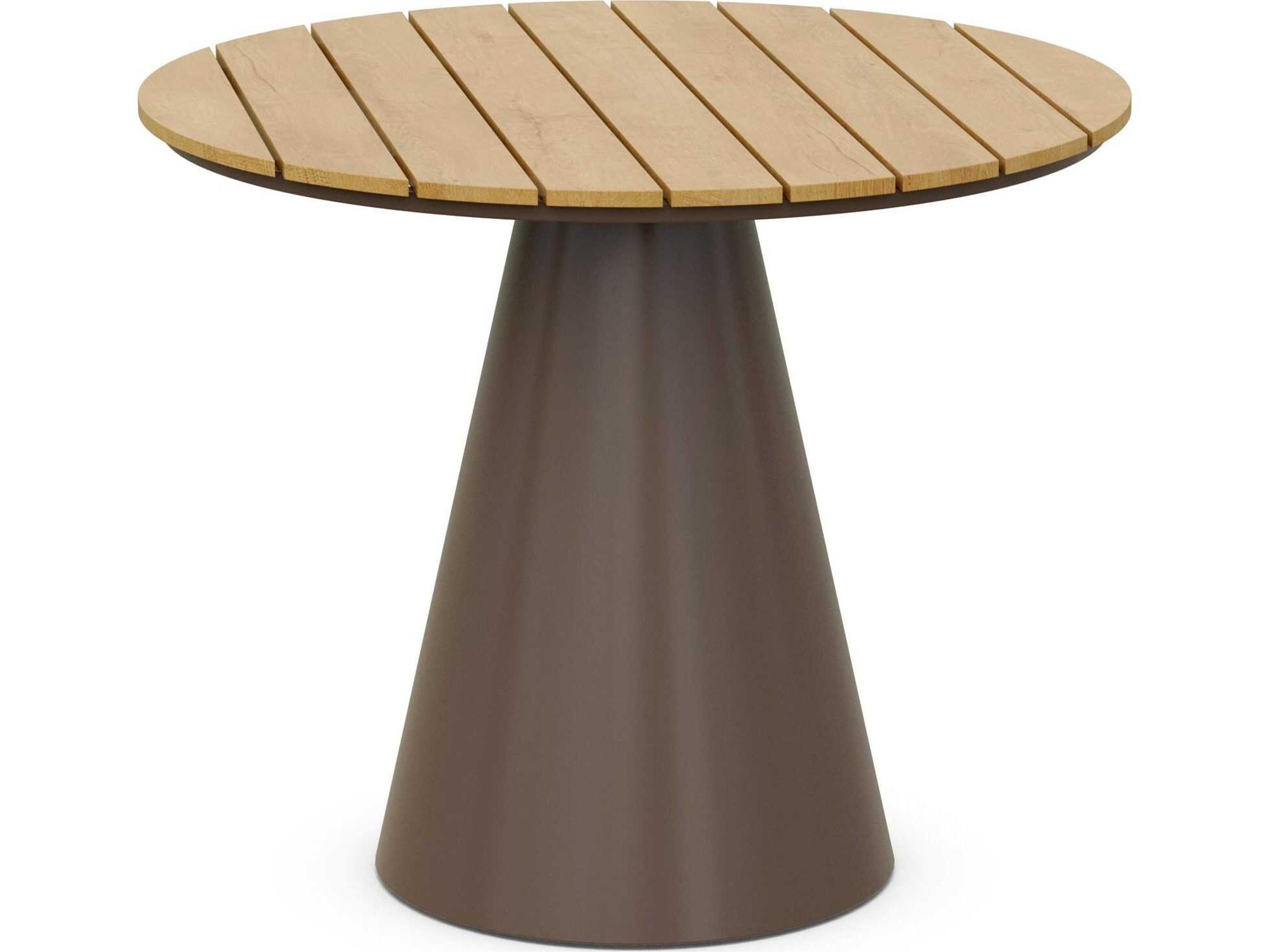 Azzurro Living Leon Matte Bronze Aluminum Round Dining Table