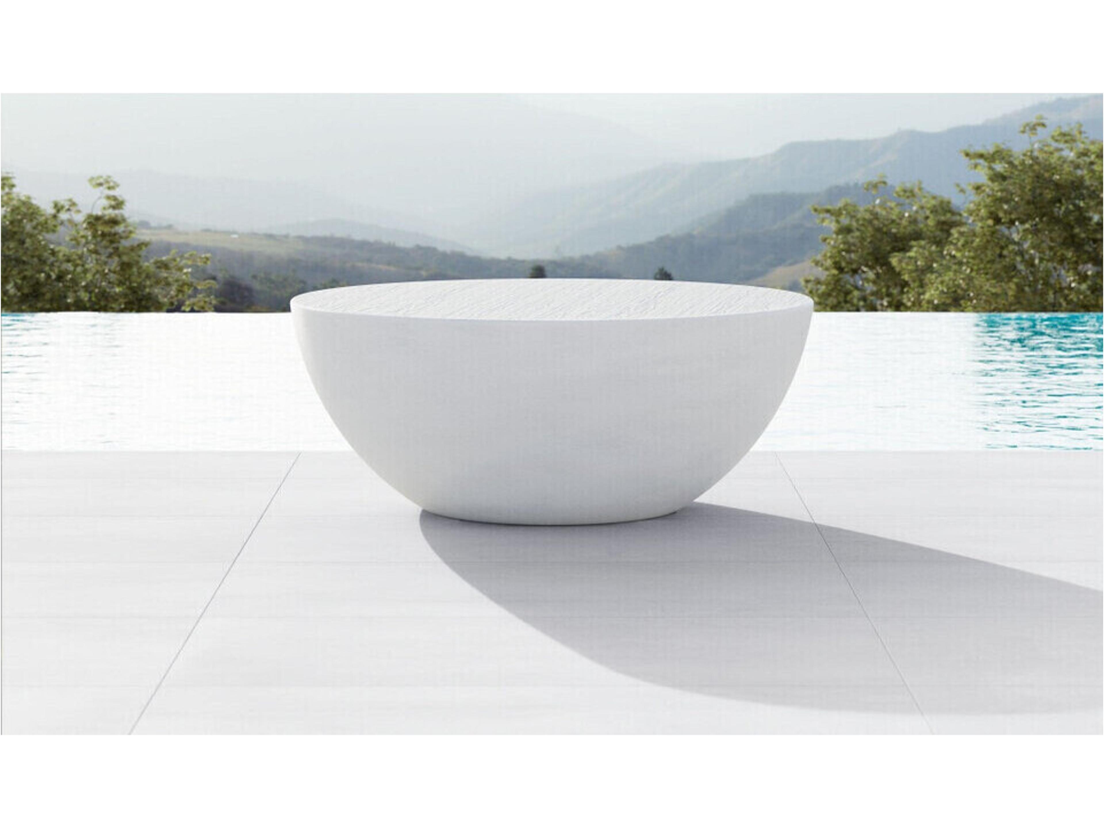 Azzurro Living Luna Concrete Round Coffee Table