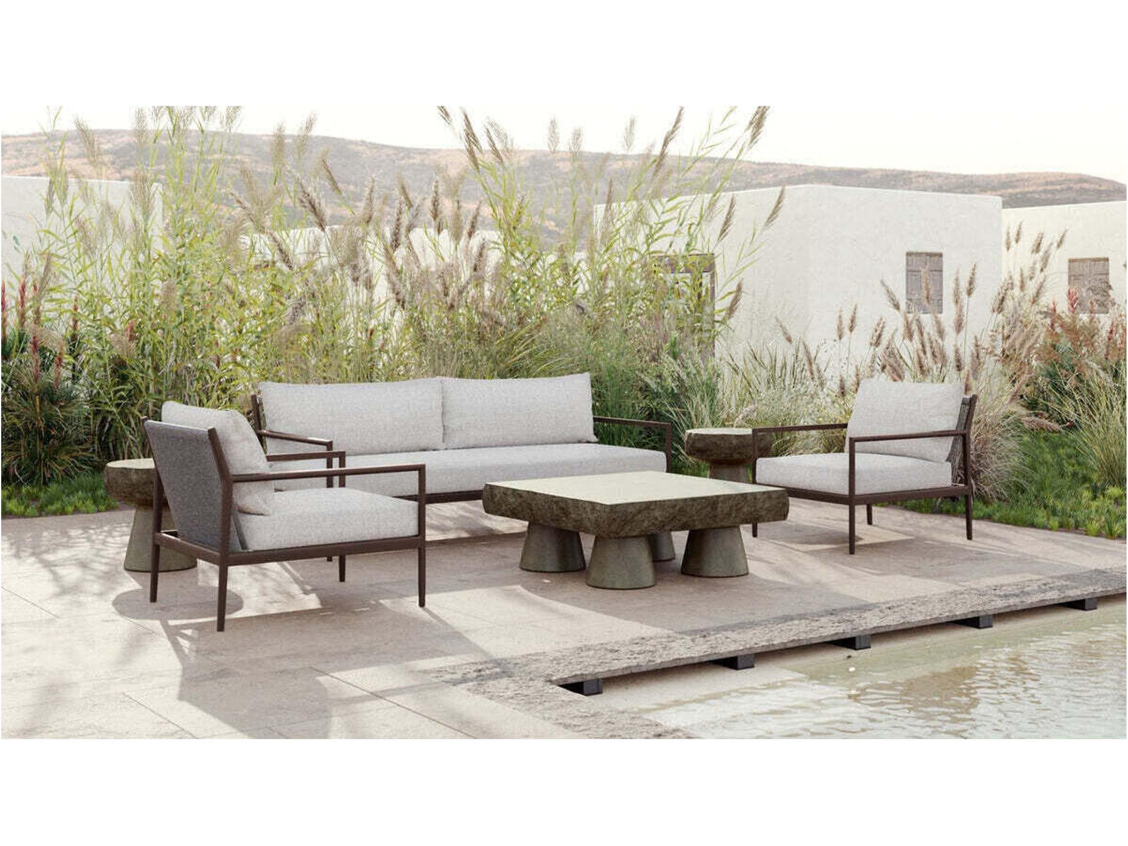 Azzurro Living Madeira Aluminum Cushion Sofa