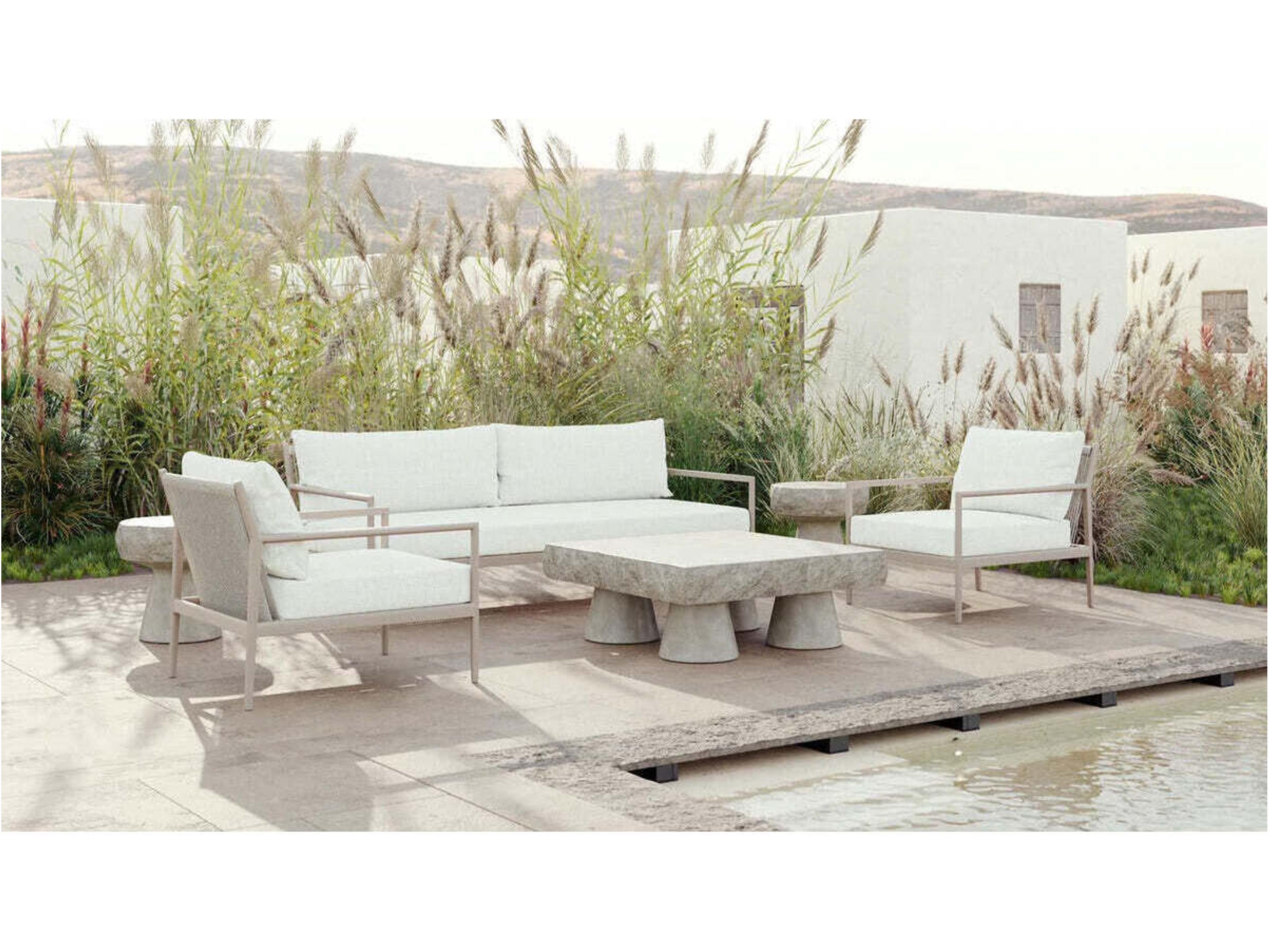 Azzurro Living Madeira Aluminum Cushion Sofa