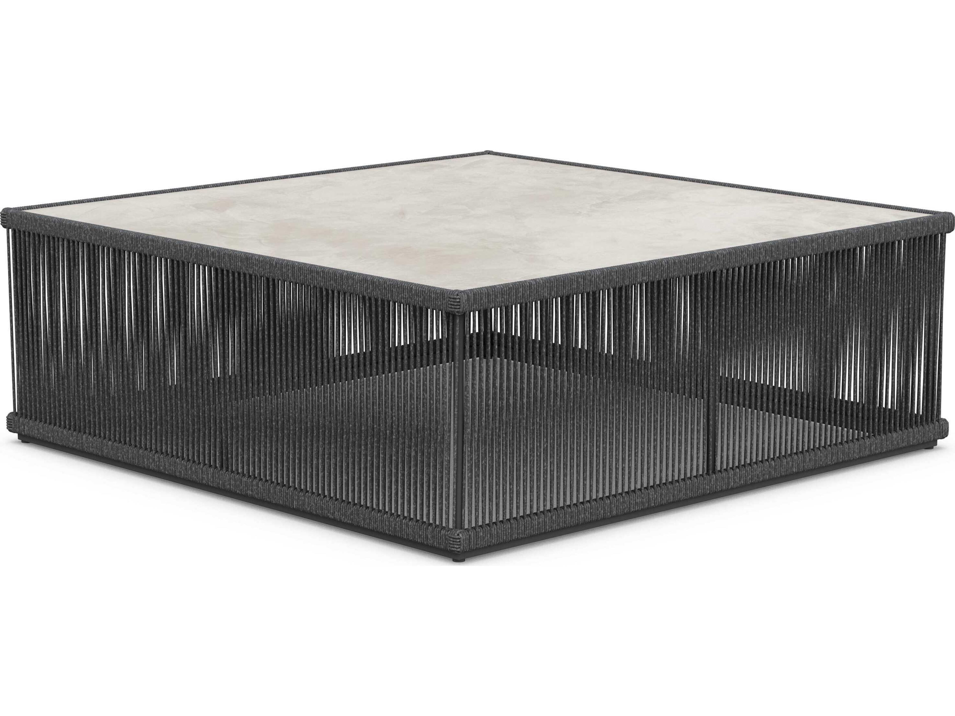 Malta Pebble All-weather Textelene Rope Square Coffee Table
