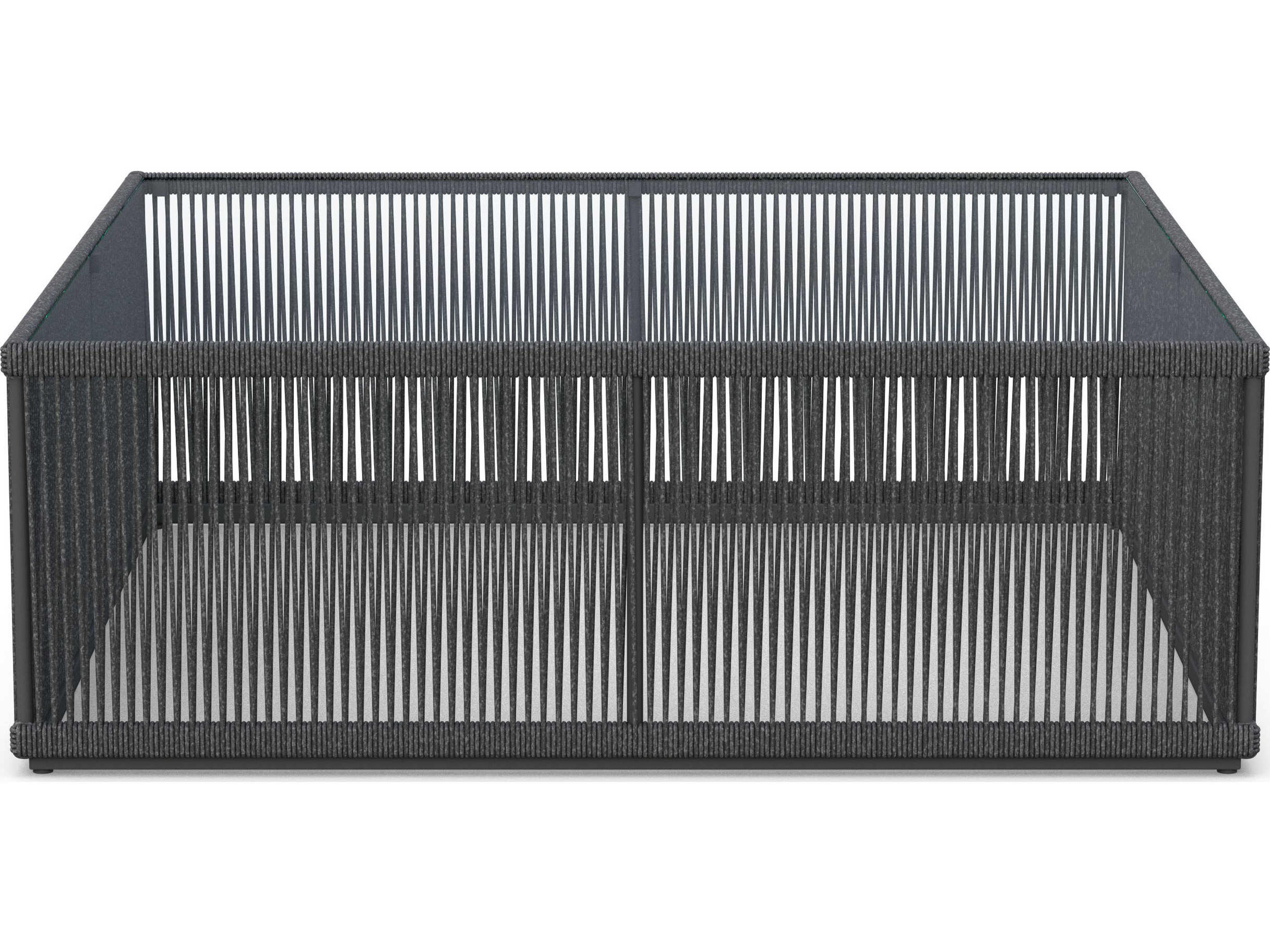 Azzurro Living Malta Pebble All-weather Textelene Rope Square Coffee Table