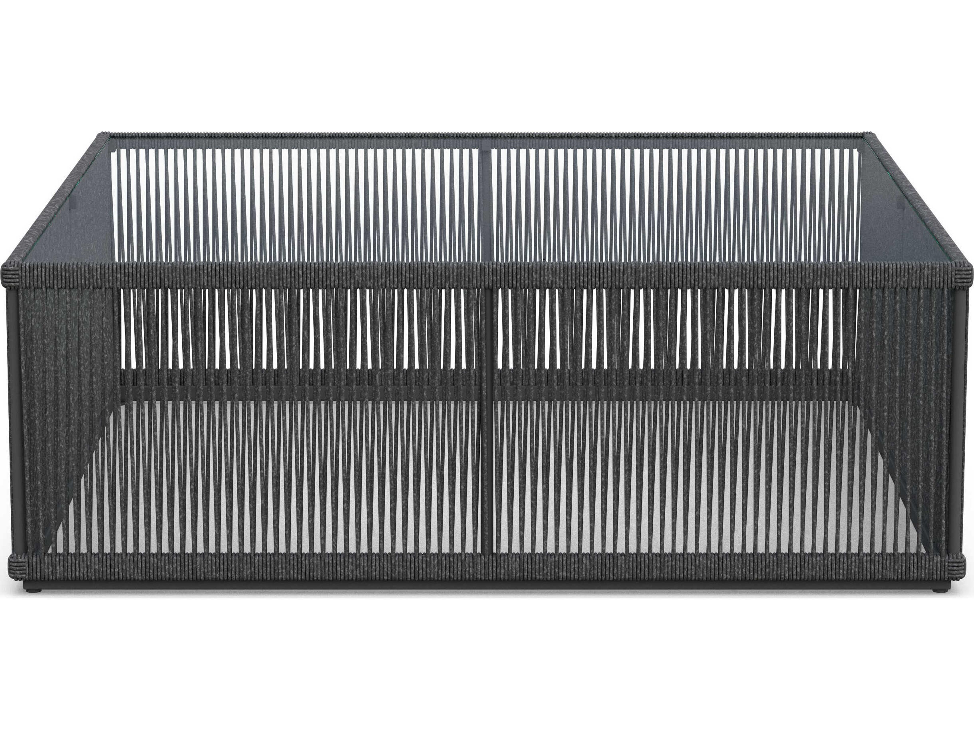 Azzurro Living Malta Pebble All-weather Textelene Rope Square Coffee Table