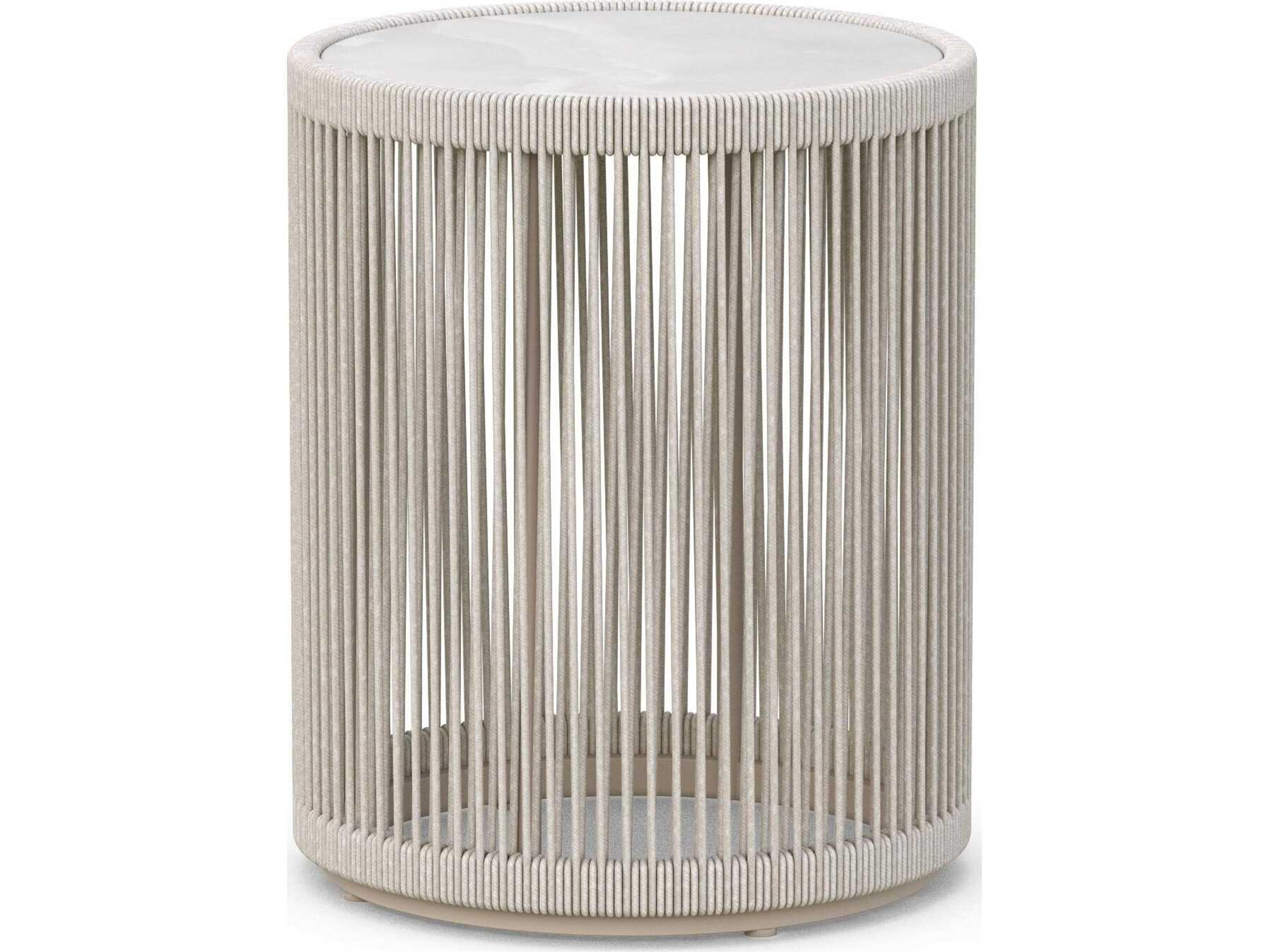 Malta Outdoor End Table with Helena Dekton Top