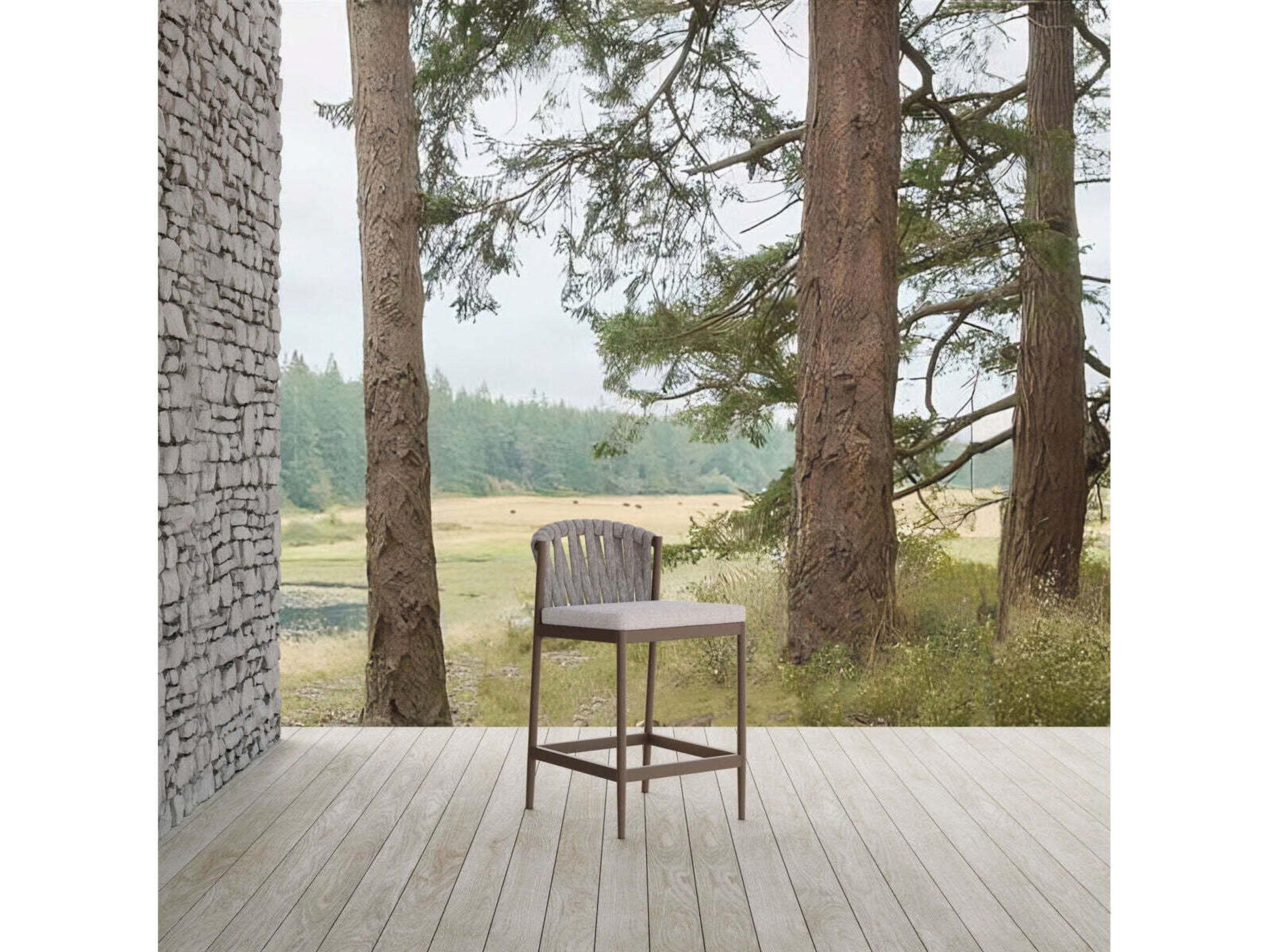 Azzurro Living Maui Aluminum Rope Counter Stool