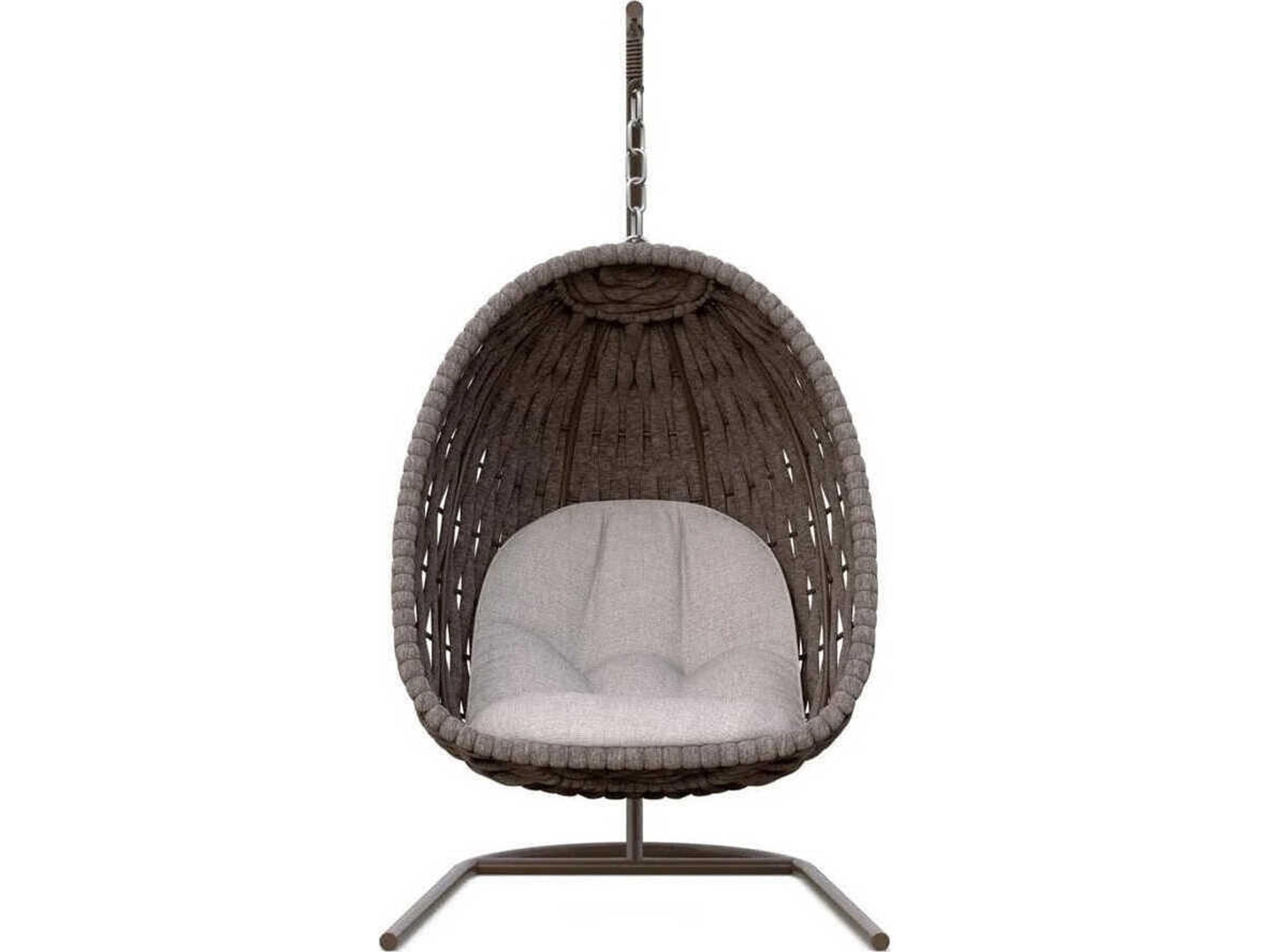 Azzurro Living Maui Matte Bronze Aluminum Rope Cushion Swing