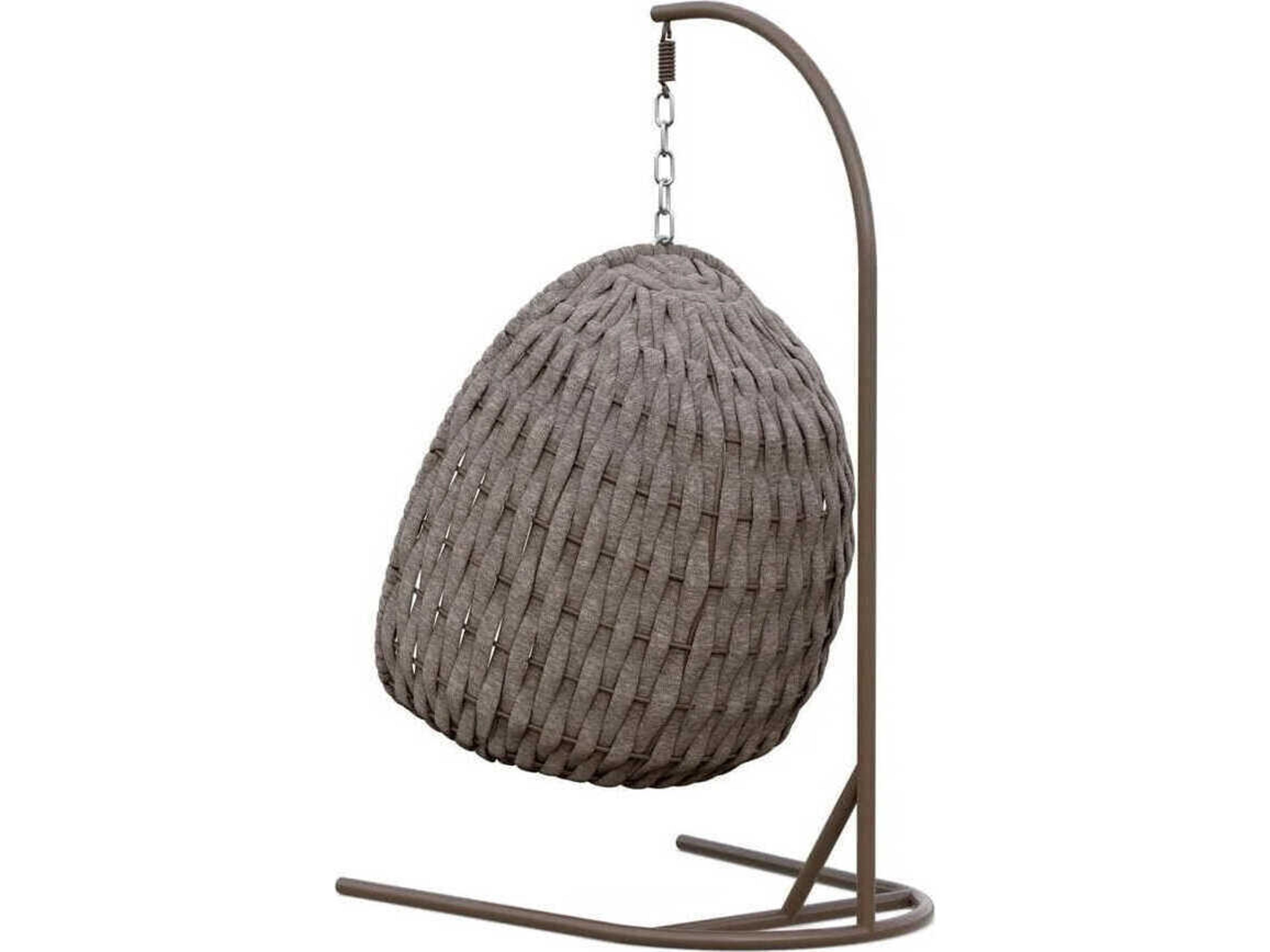 Azzurro Living Maui Matte Bronze Aluminum Rope Cushion Swing