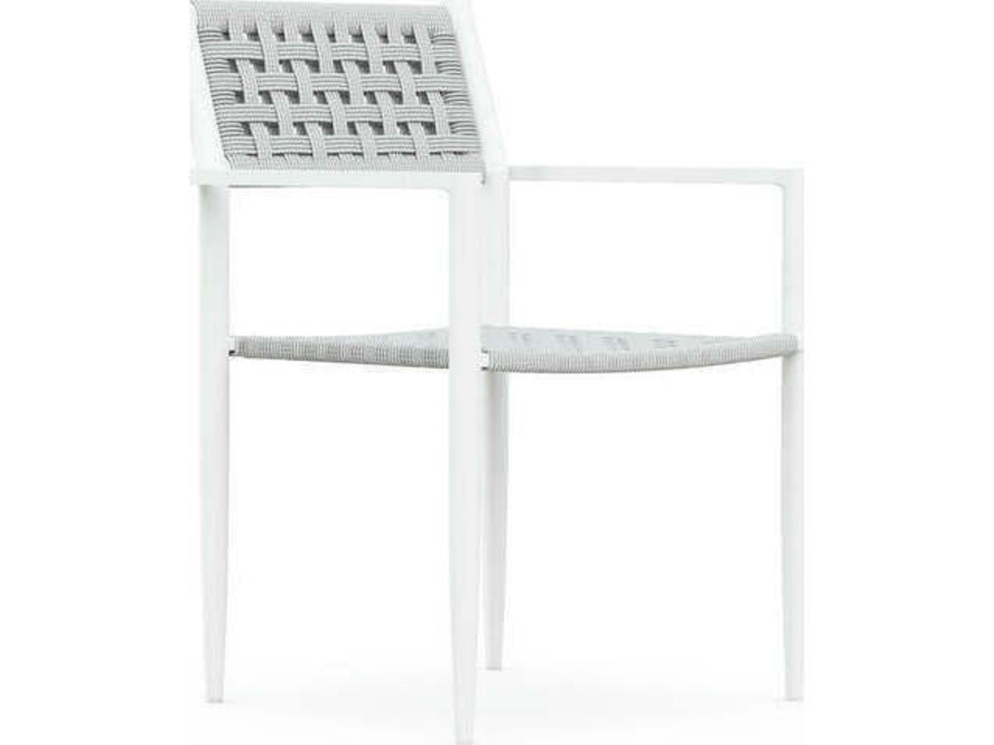 Naples Outdoor Dining Chair Set of 2 White
