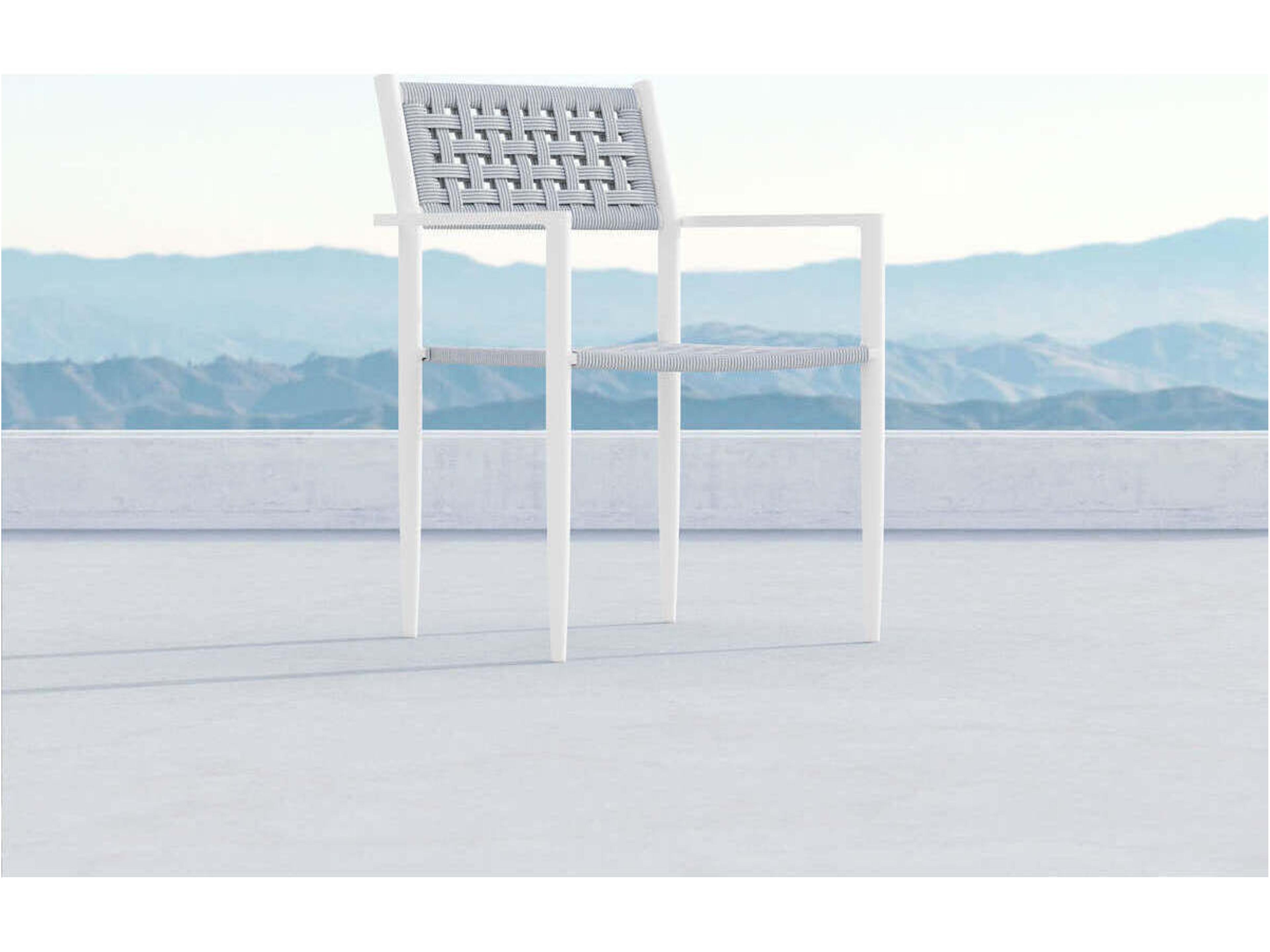 Azzurro Living Naples Aluminum Rope Dining Chair Set of 2