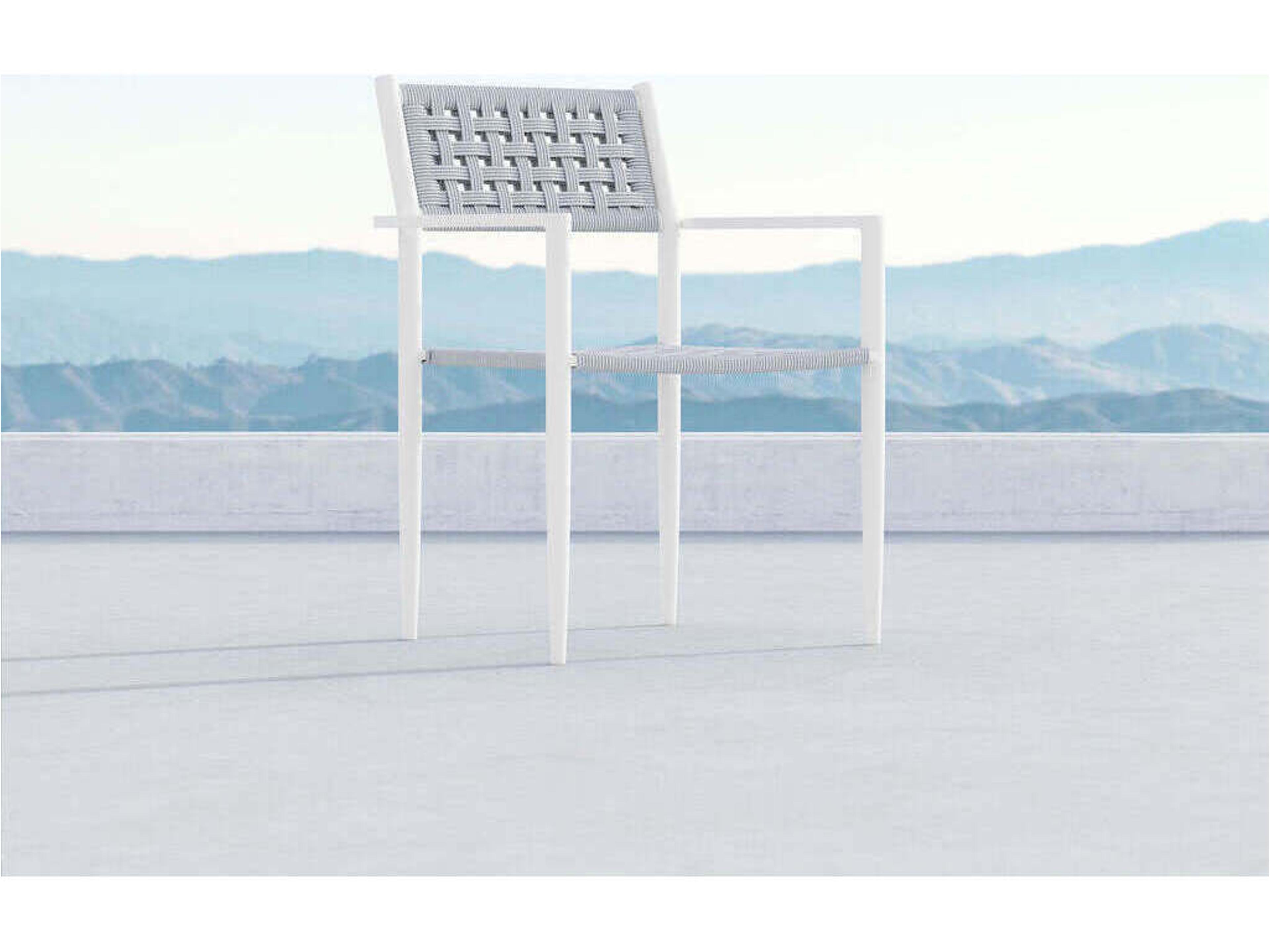 Azzurro Living Naples Aluminum Rope Dining Chair Set of 4