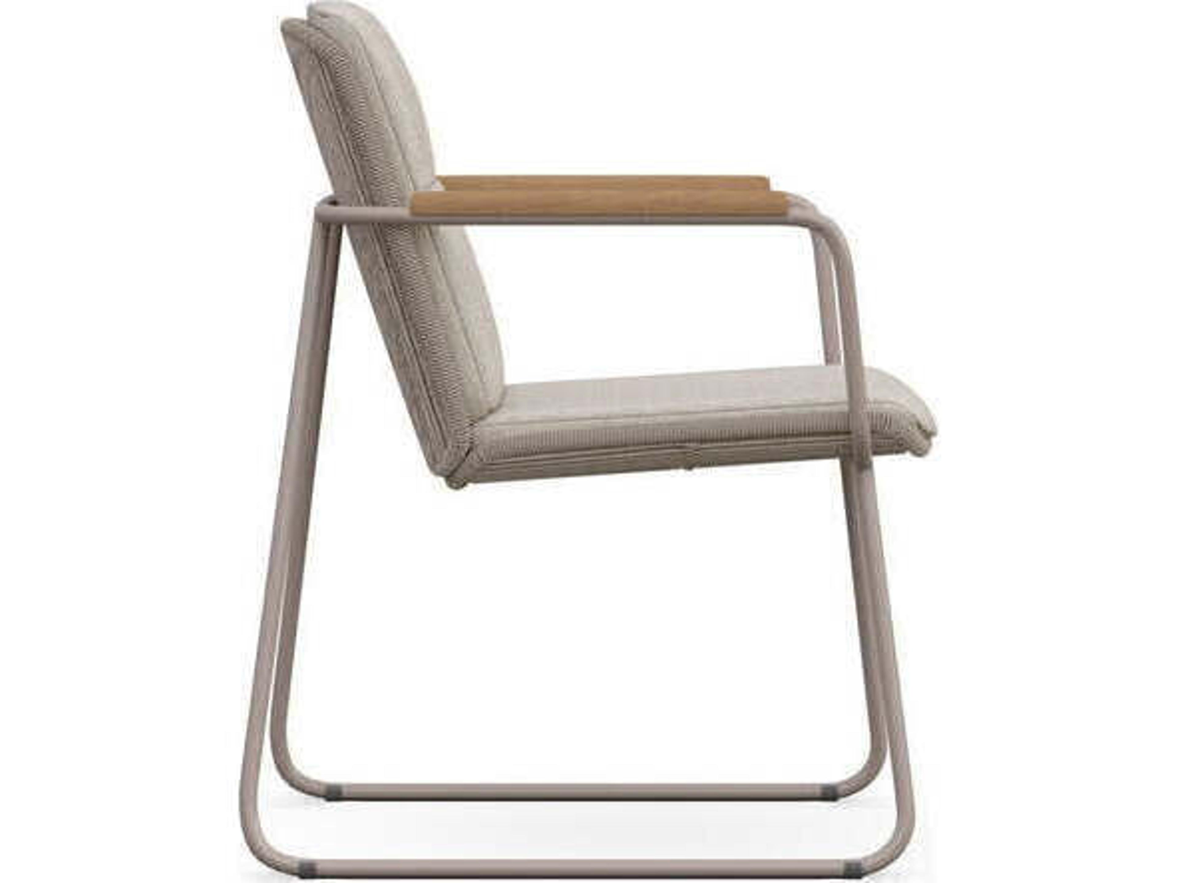 Azzurro Living Paros Aluminum Cushion Dining Chair Set of 2