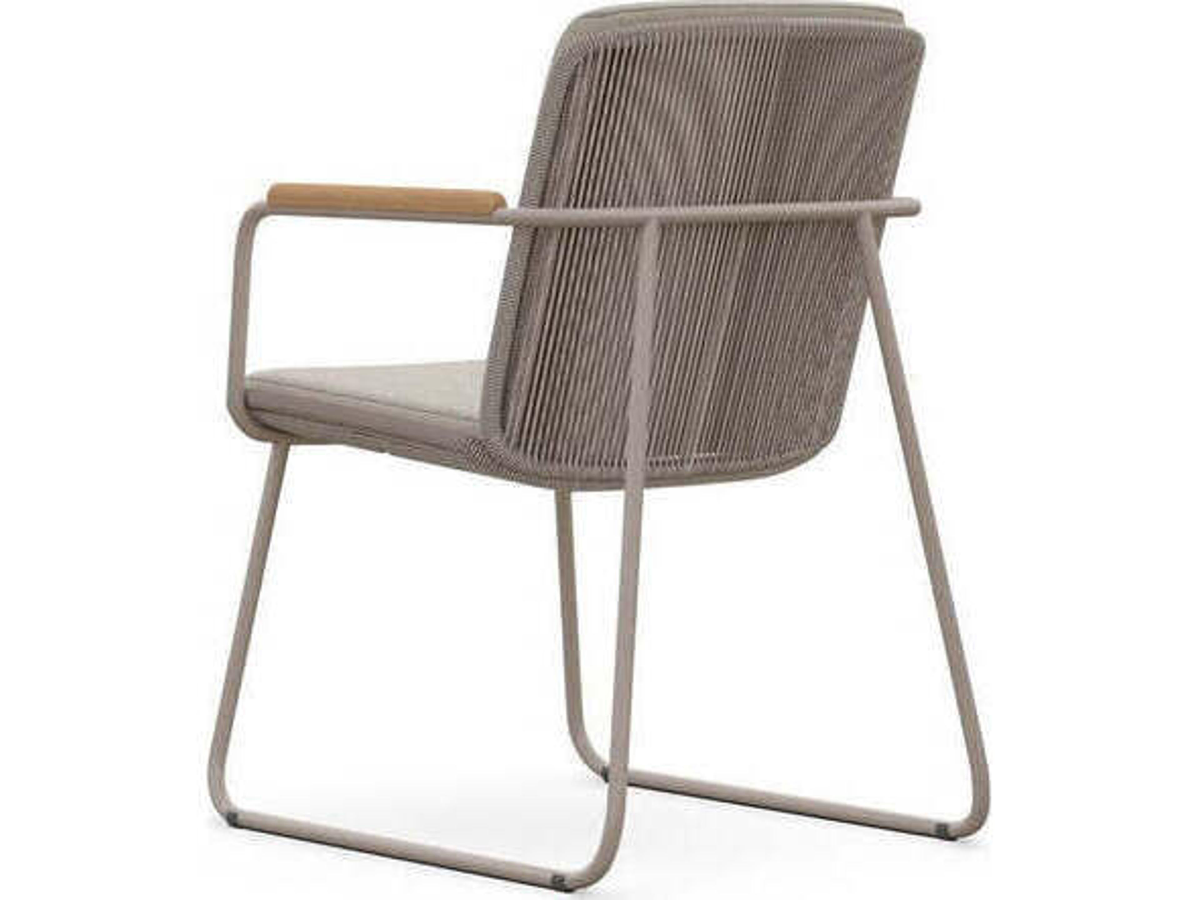 Azzurro Living Paros Aluminum Cushion Dining Chair Set of 2