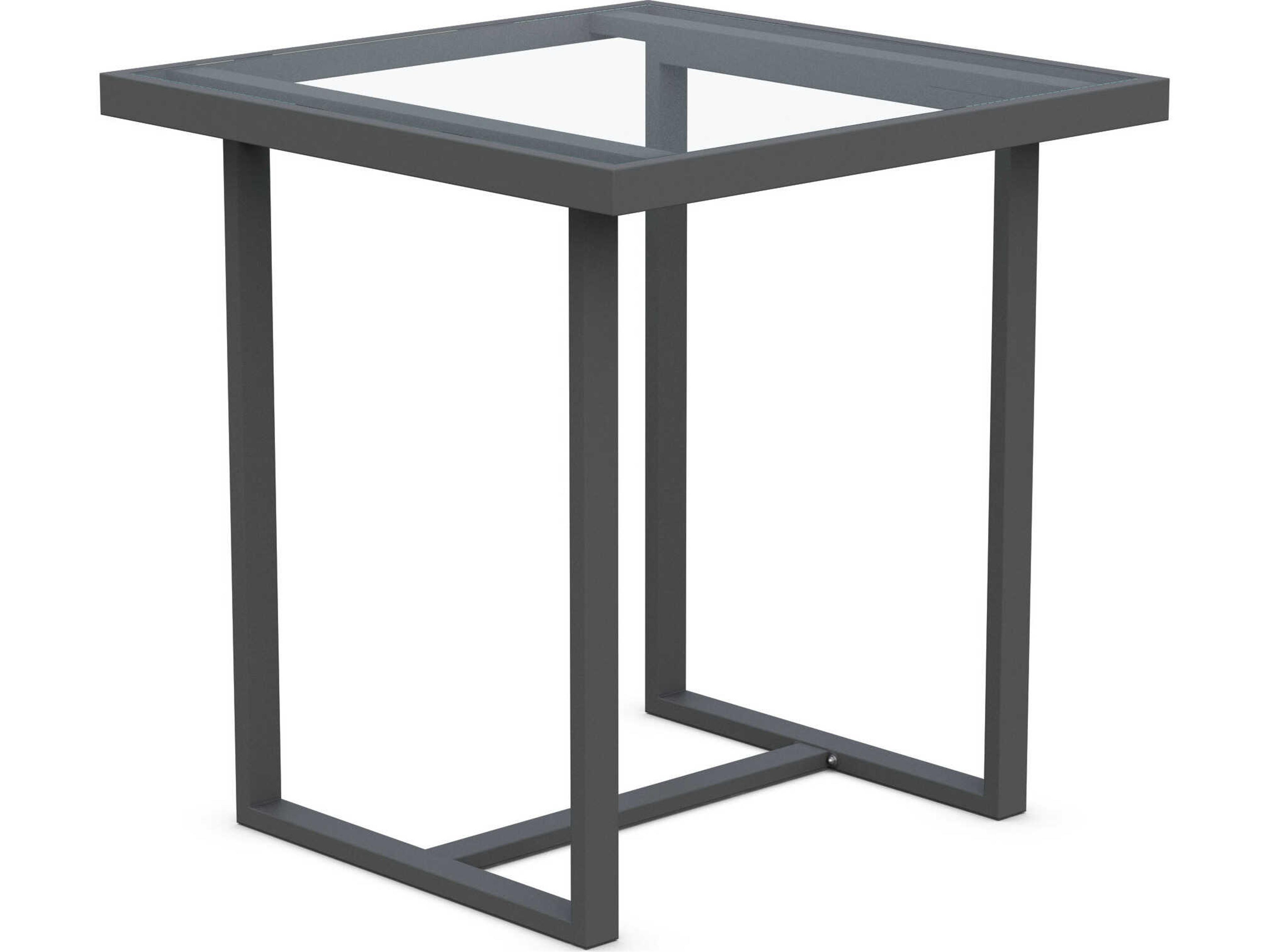 Pavia Counter Table 35 Inch Square Aluminum