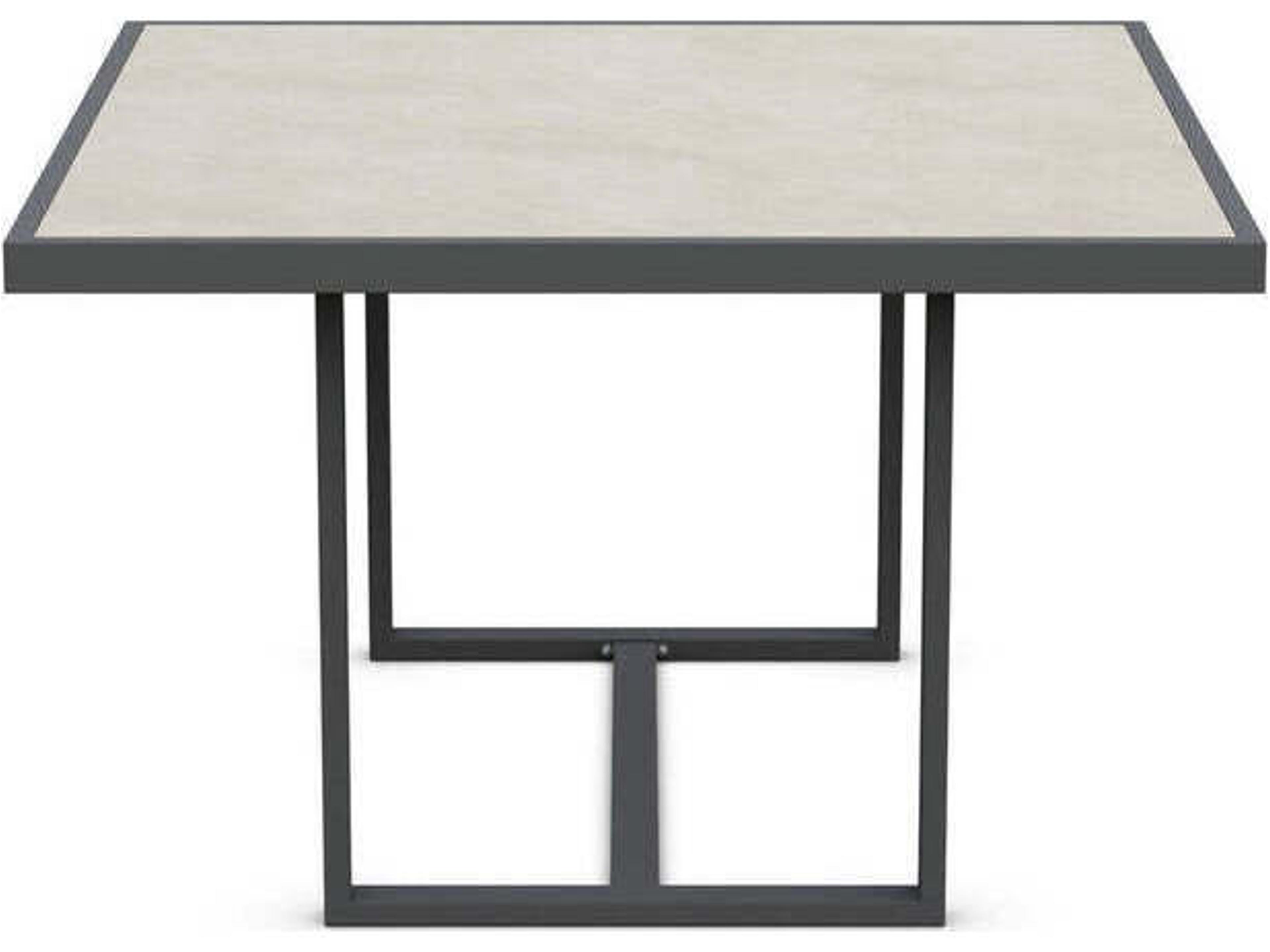 Azzurro Living Pavia Square Dining Table 48" Aluminum Table Base Only