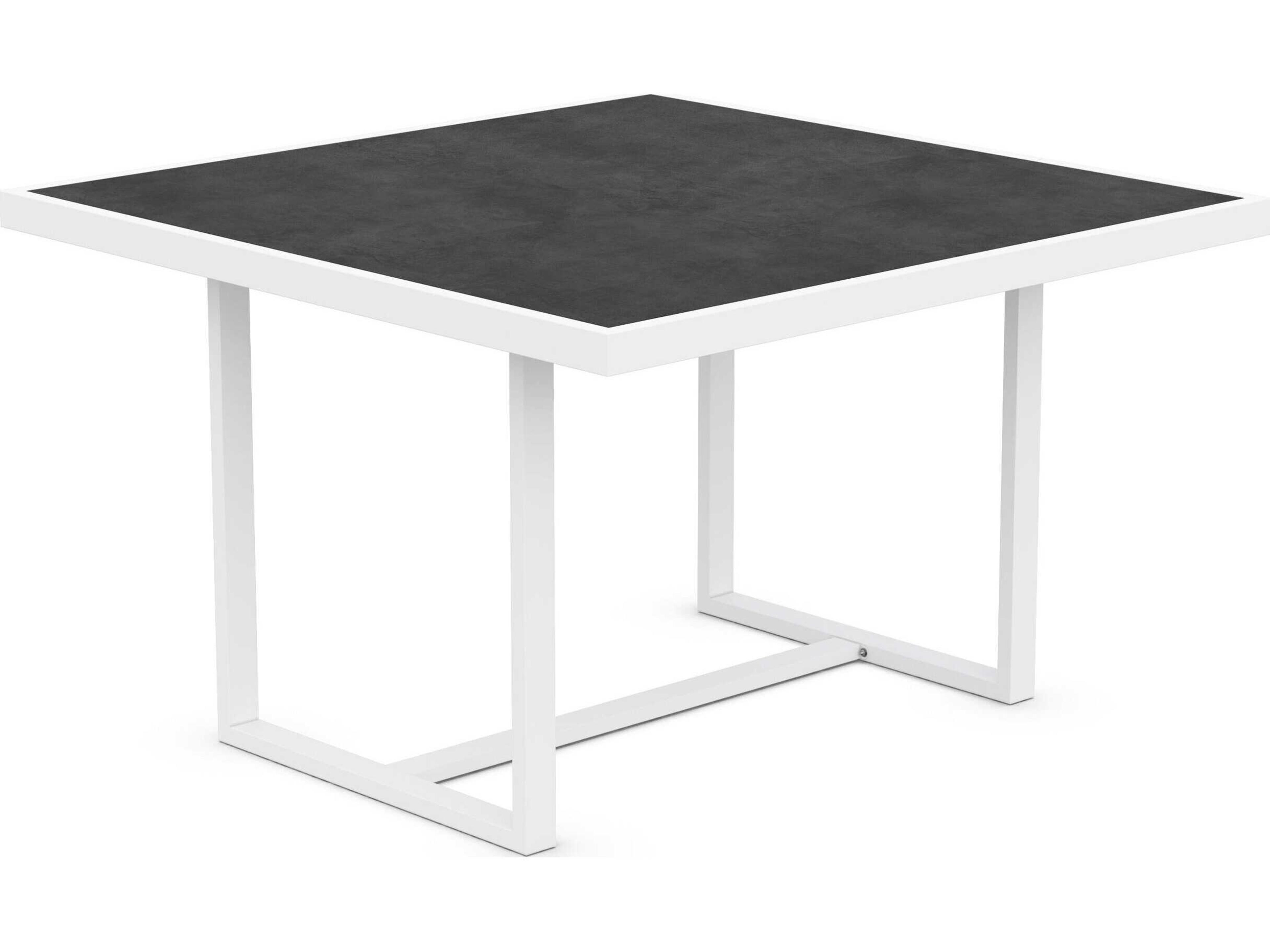 Pavia Outdoor Dining Table 48-Inch Square Micron Dekton Top