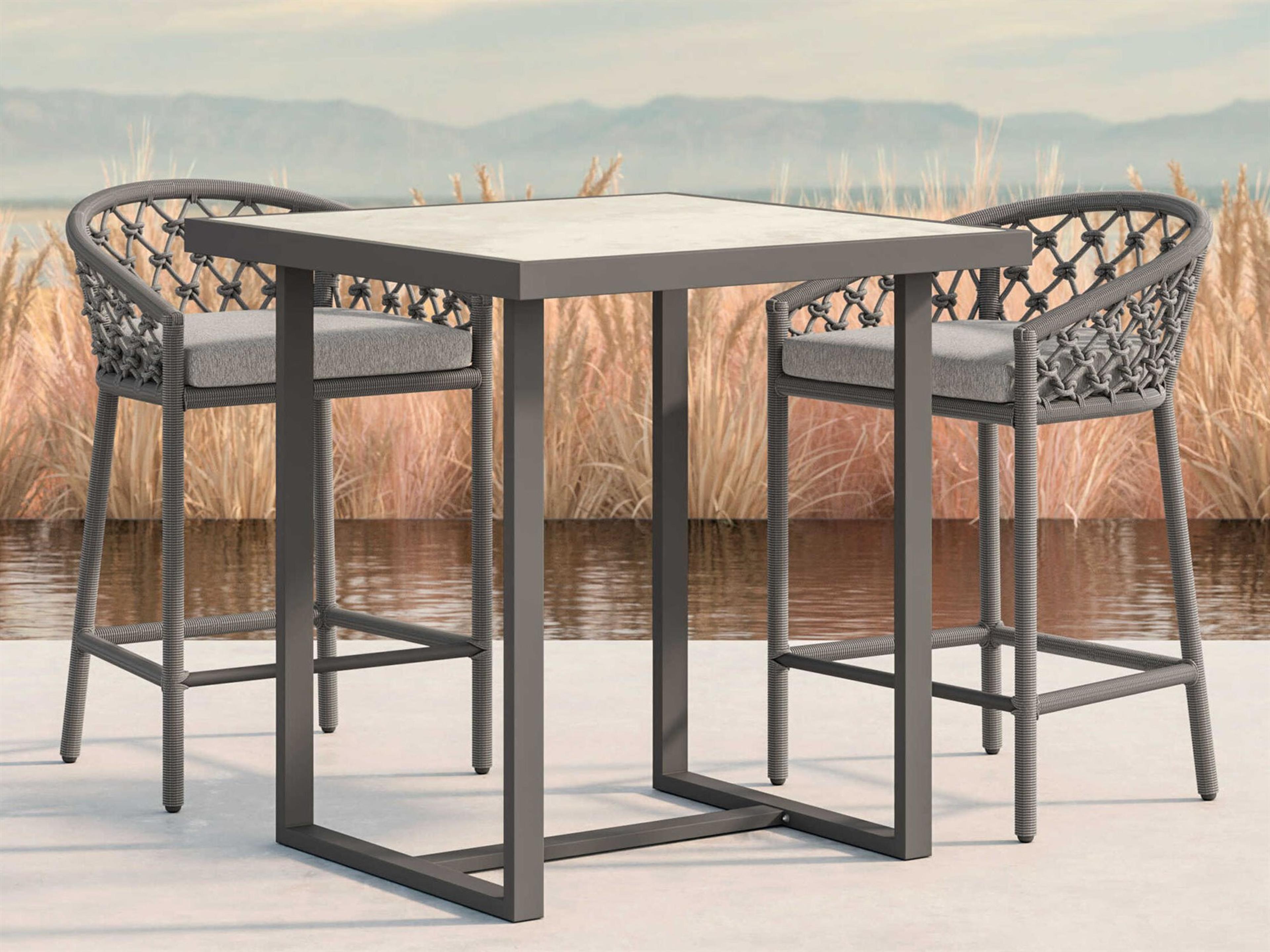 Pavia Counter Table And Counter Stools Set