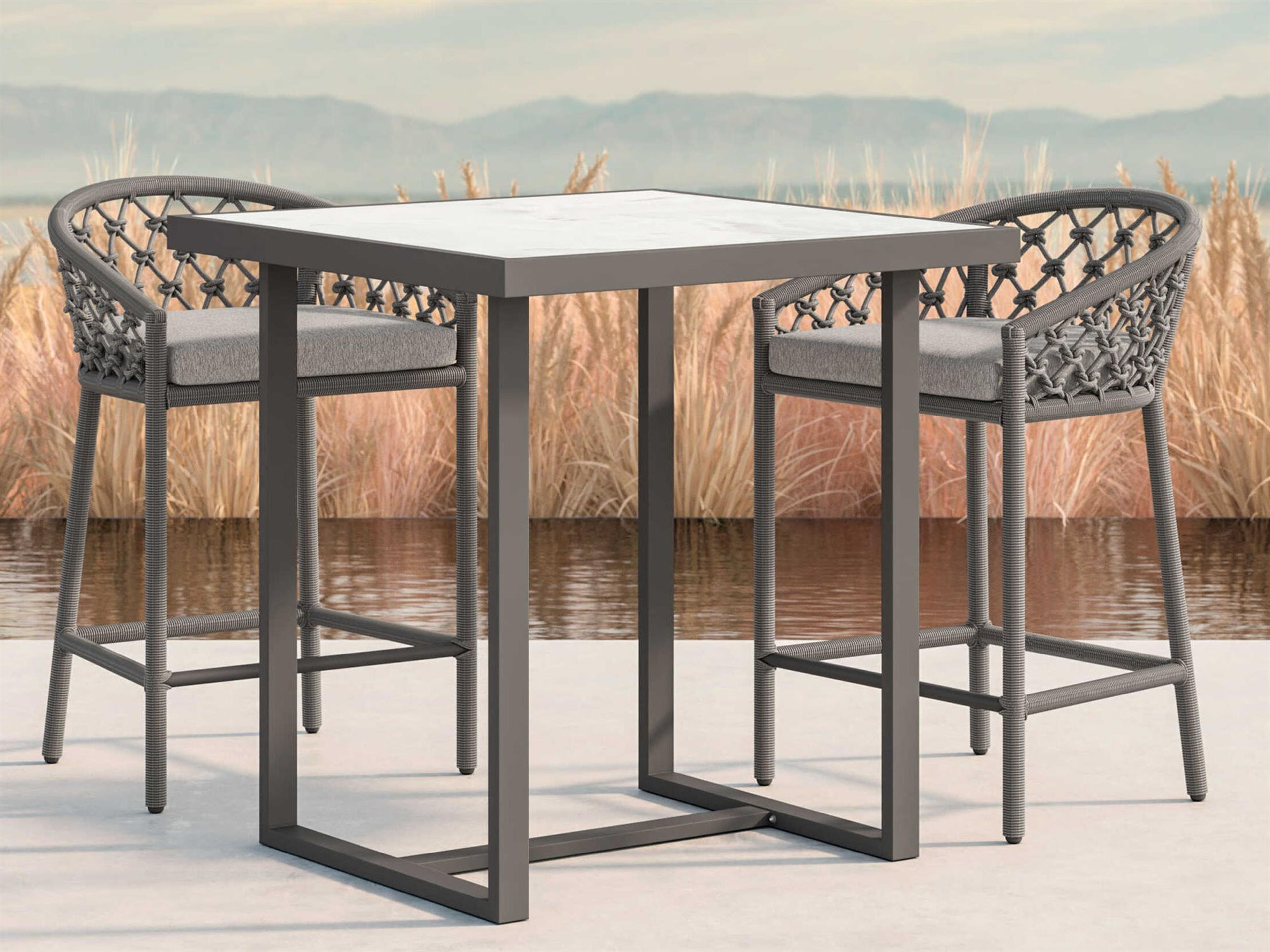 Pavia Counter Table And Counter Stools Set