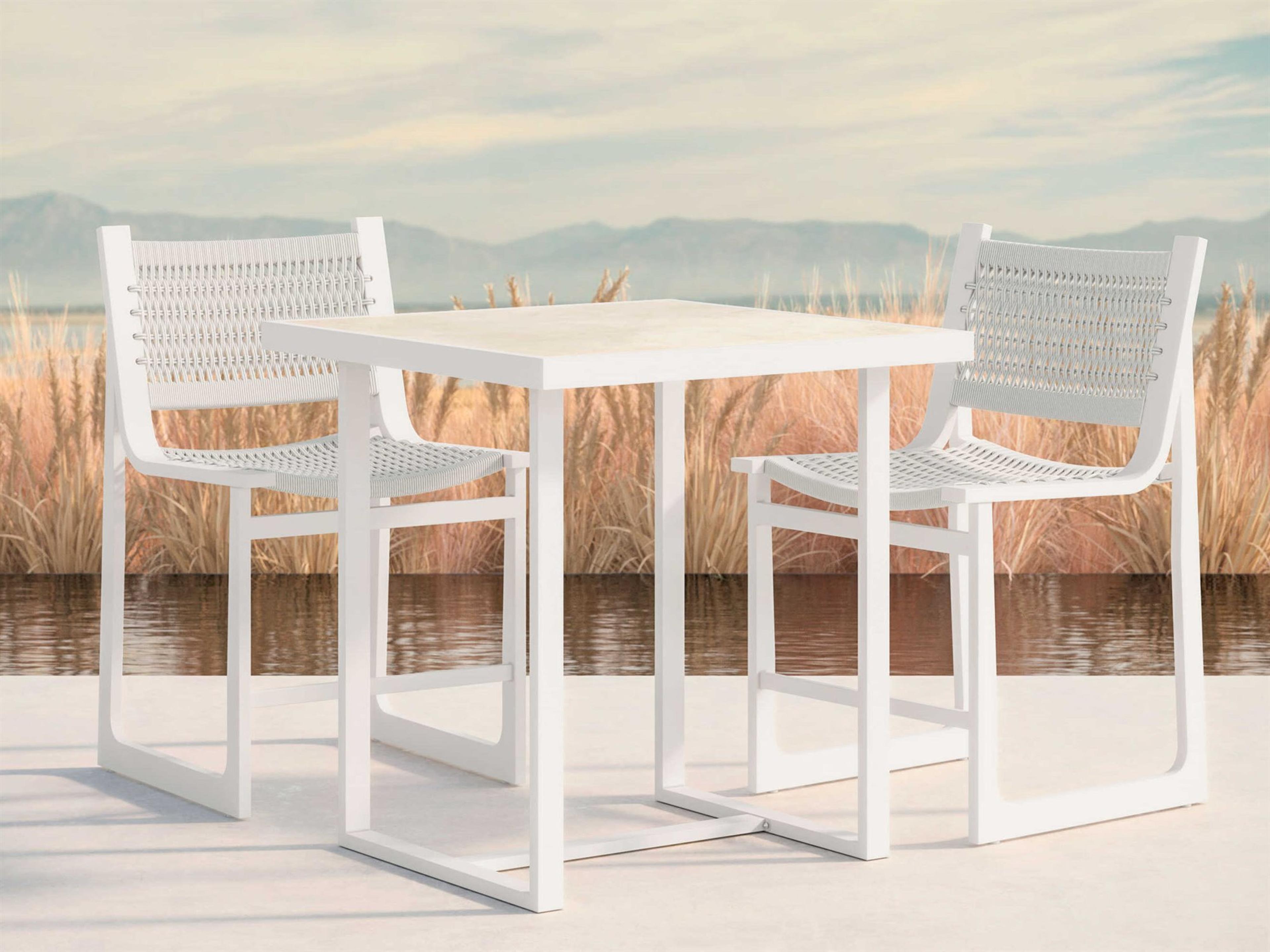 Pavia Counter Table And Counter Stools Set