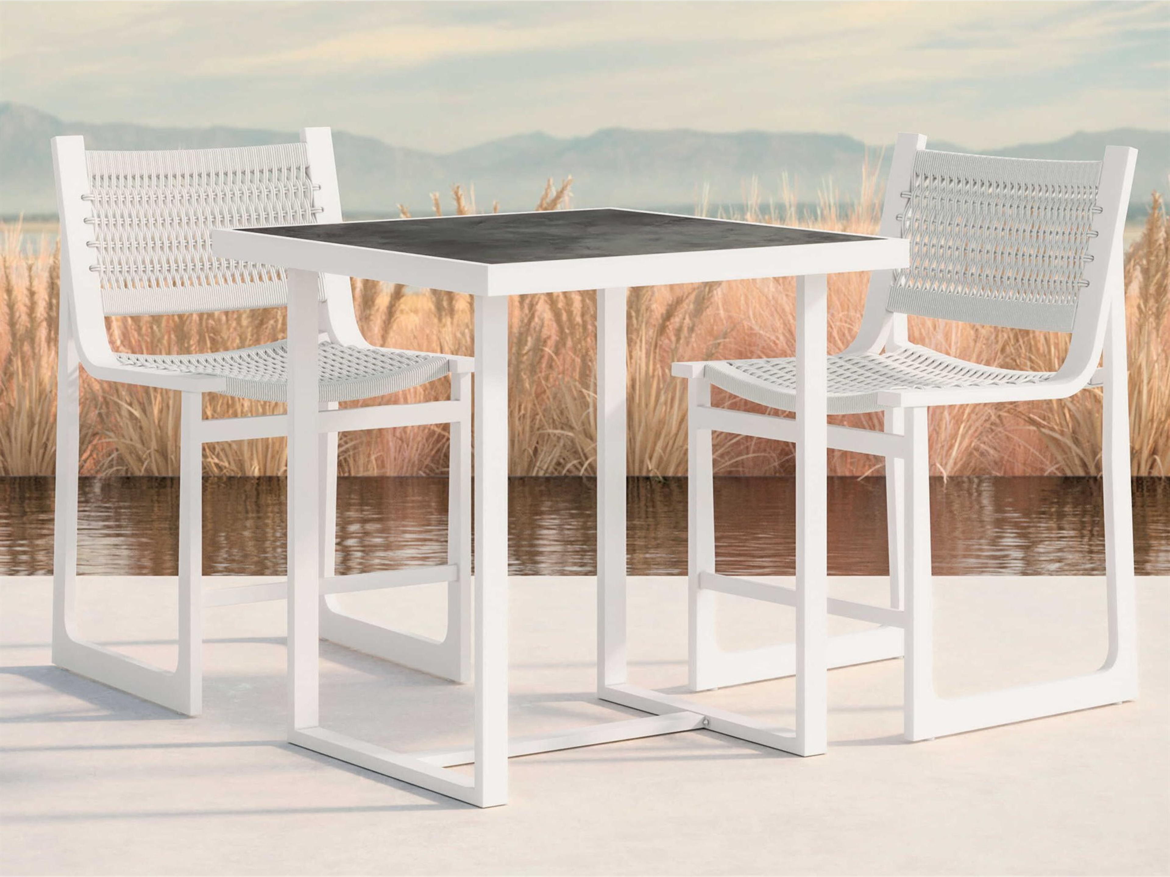 Pavia Counter Table And Counter Stools Set