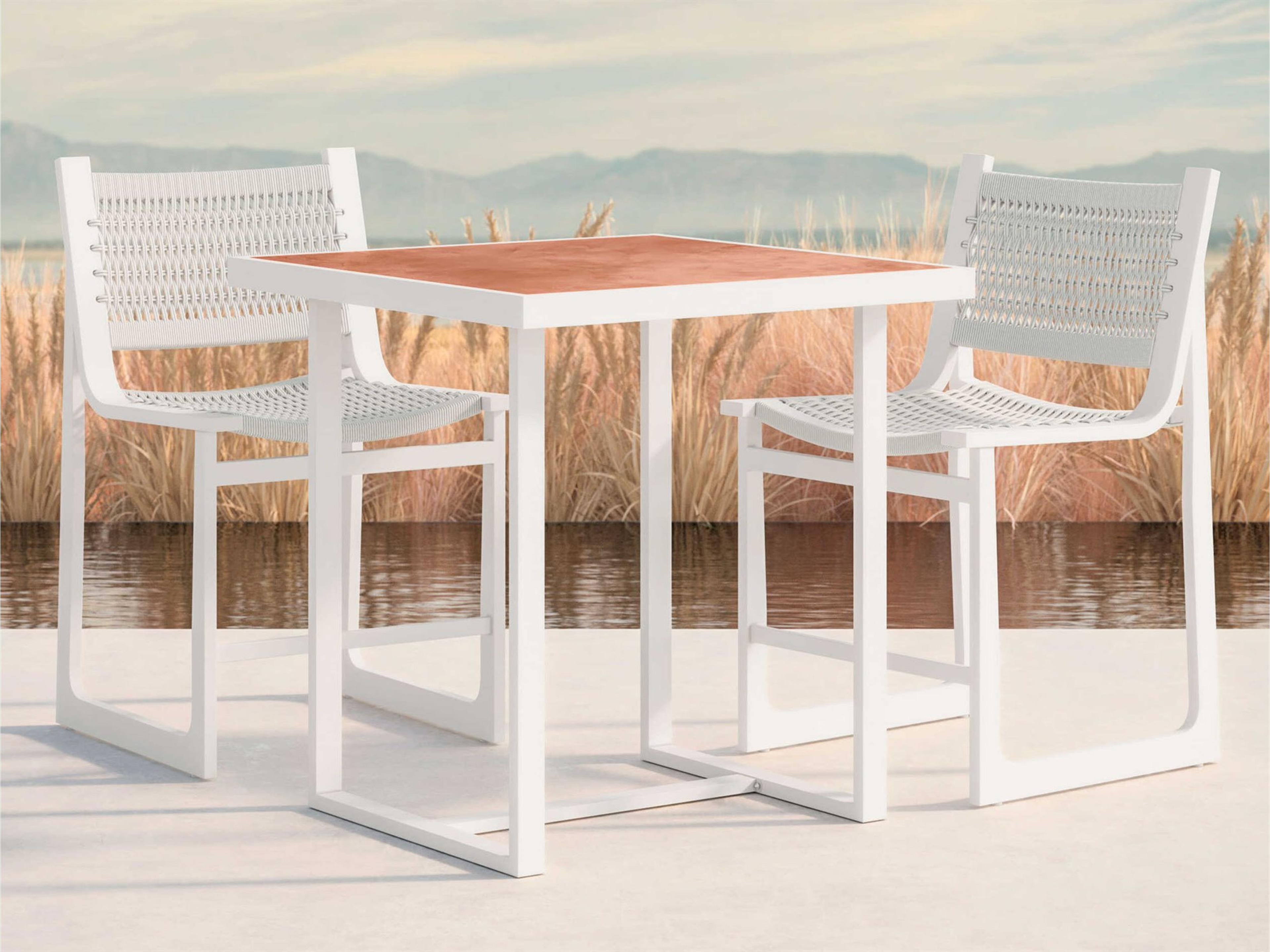 Pavia Counter Table And Counter Stools Set