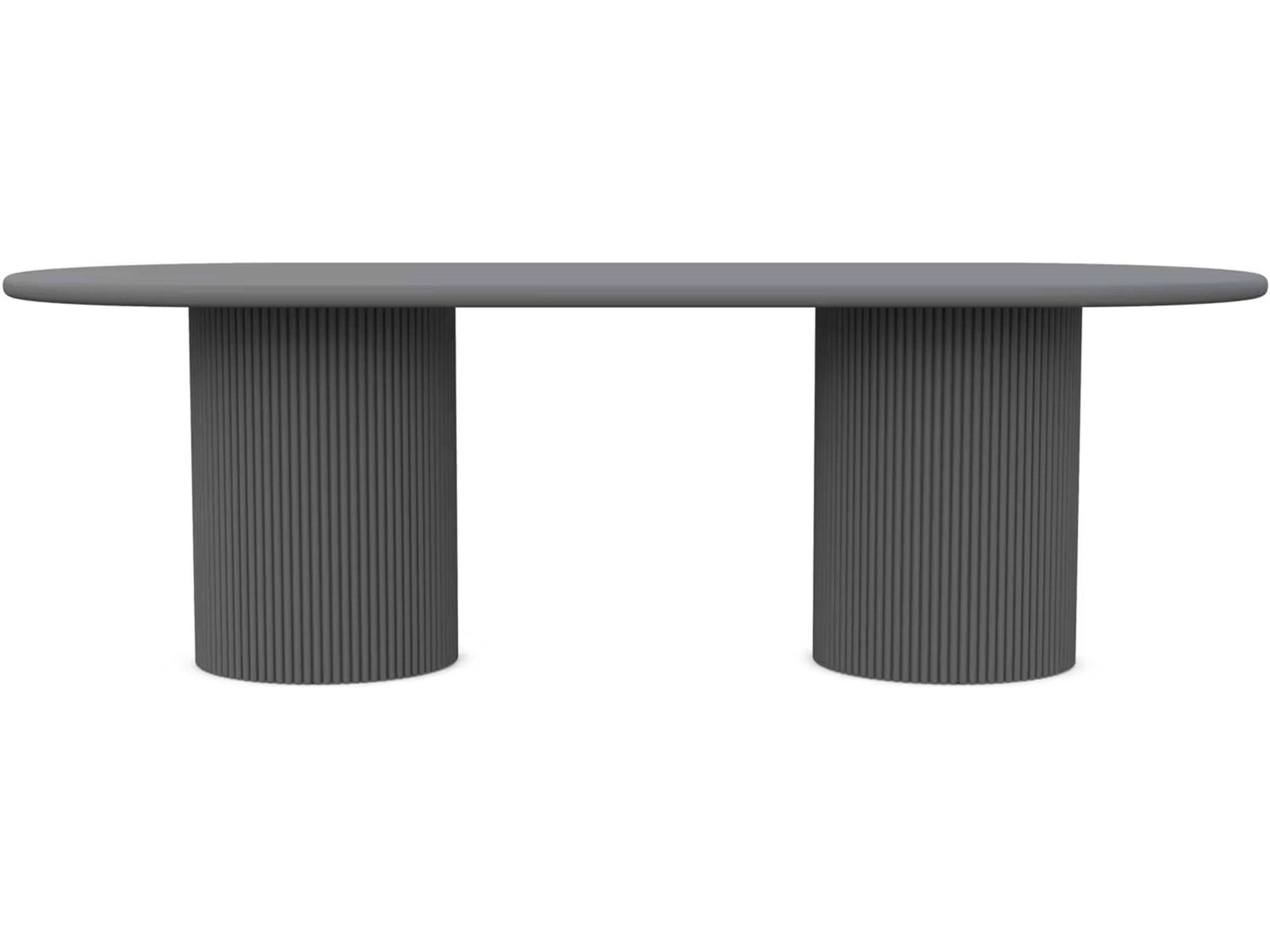 Palma 96-inch Oval Dining Table Aluminum Outdoor Furniture