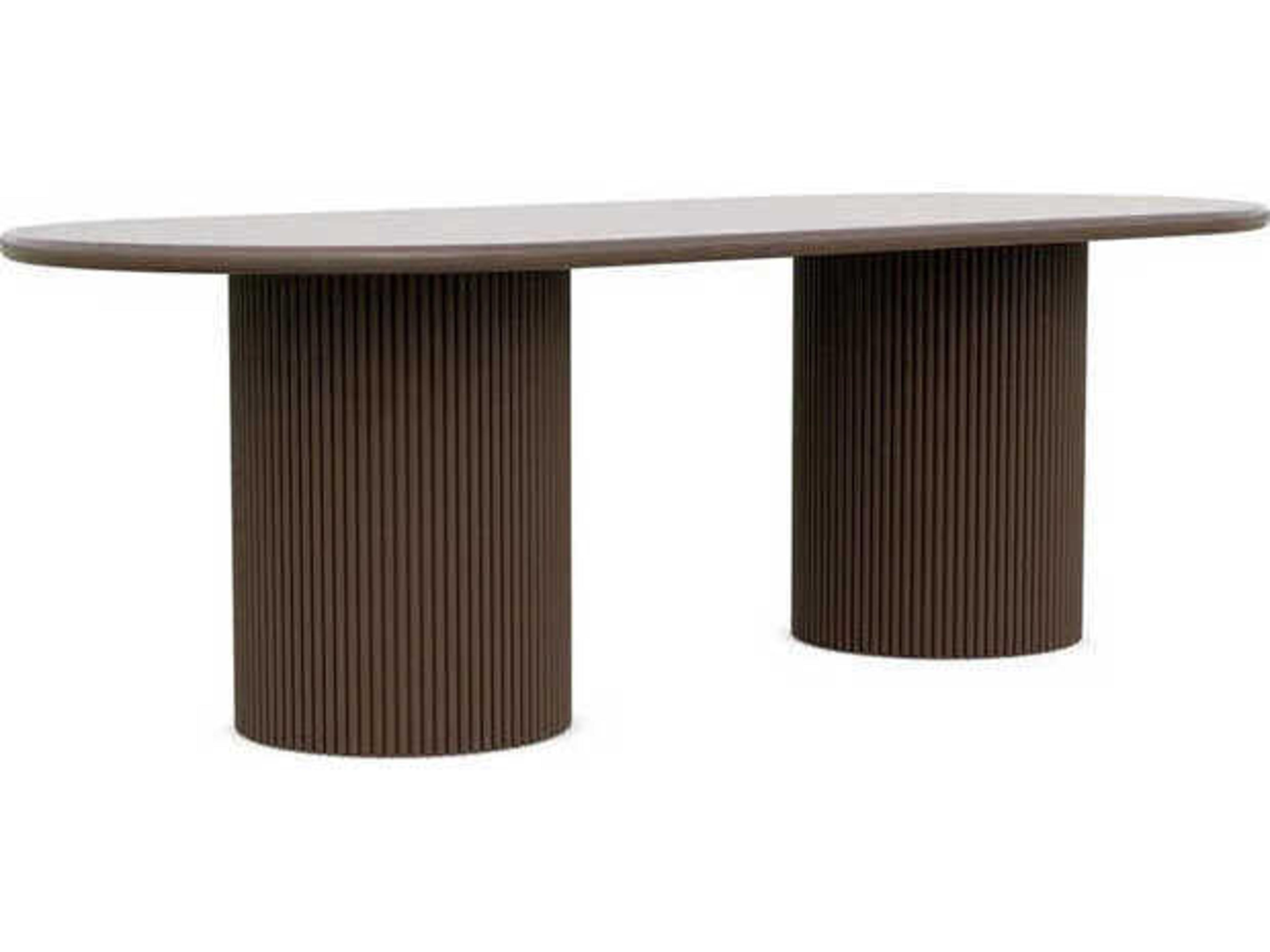 Palma 96 Inch Dining Table Coastal Modern Aluminum