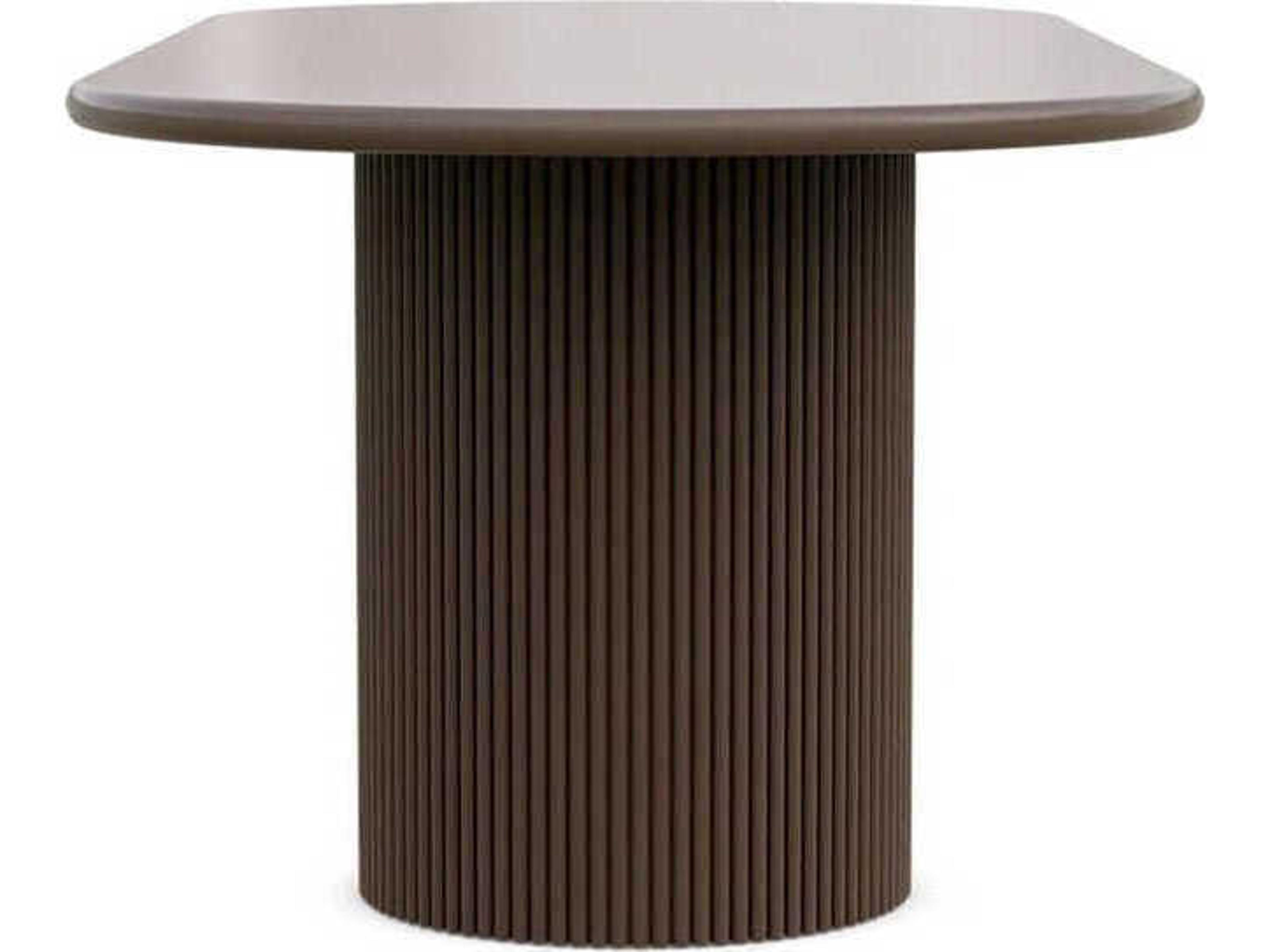Azzurro Living Palma Matte Bronze Aluminum Oval Dining Table