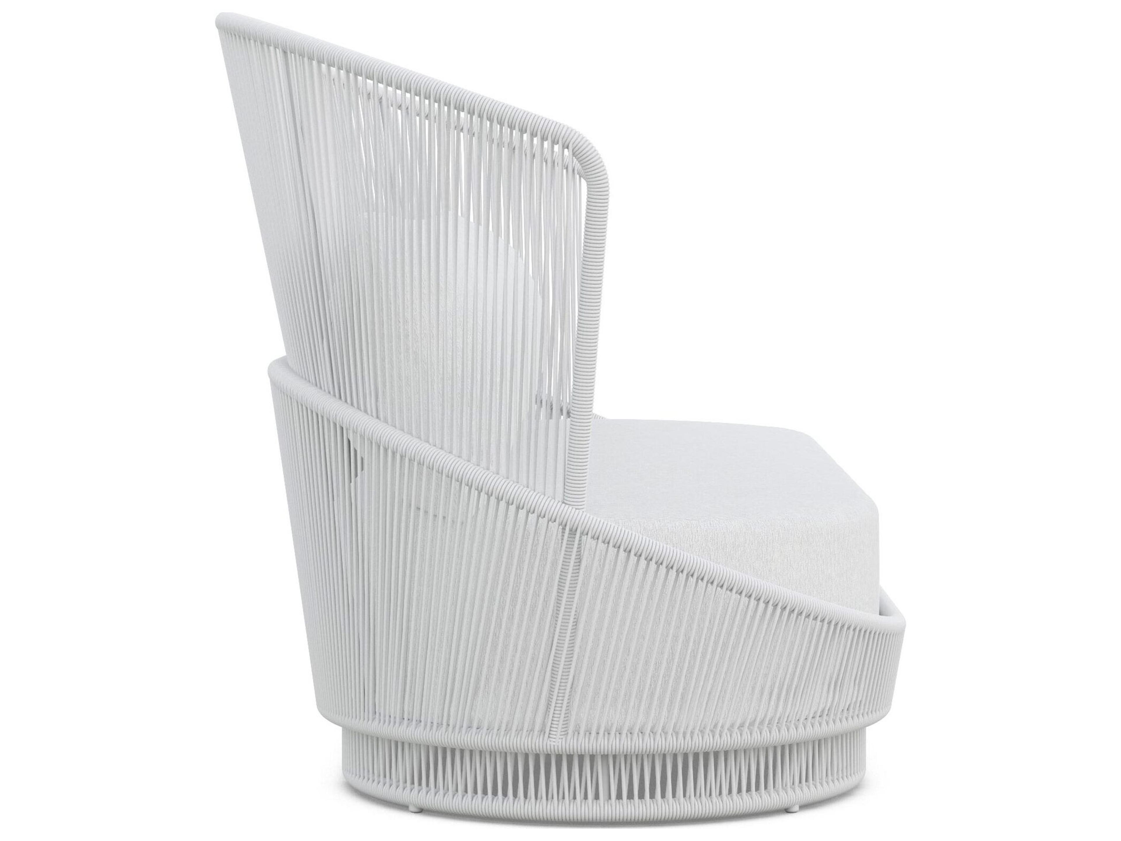 Azzurro Living Palma White Mist All-Weather Rope Outdoor Sofa with Cloud Cushion