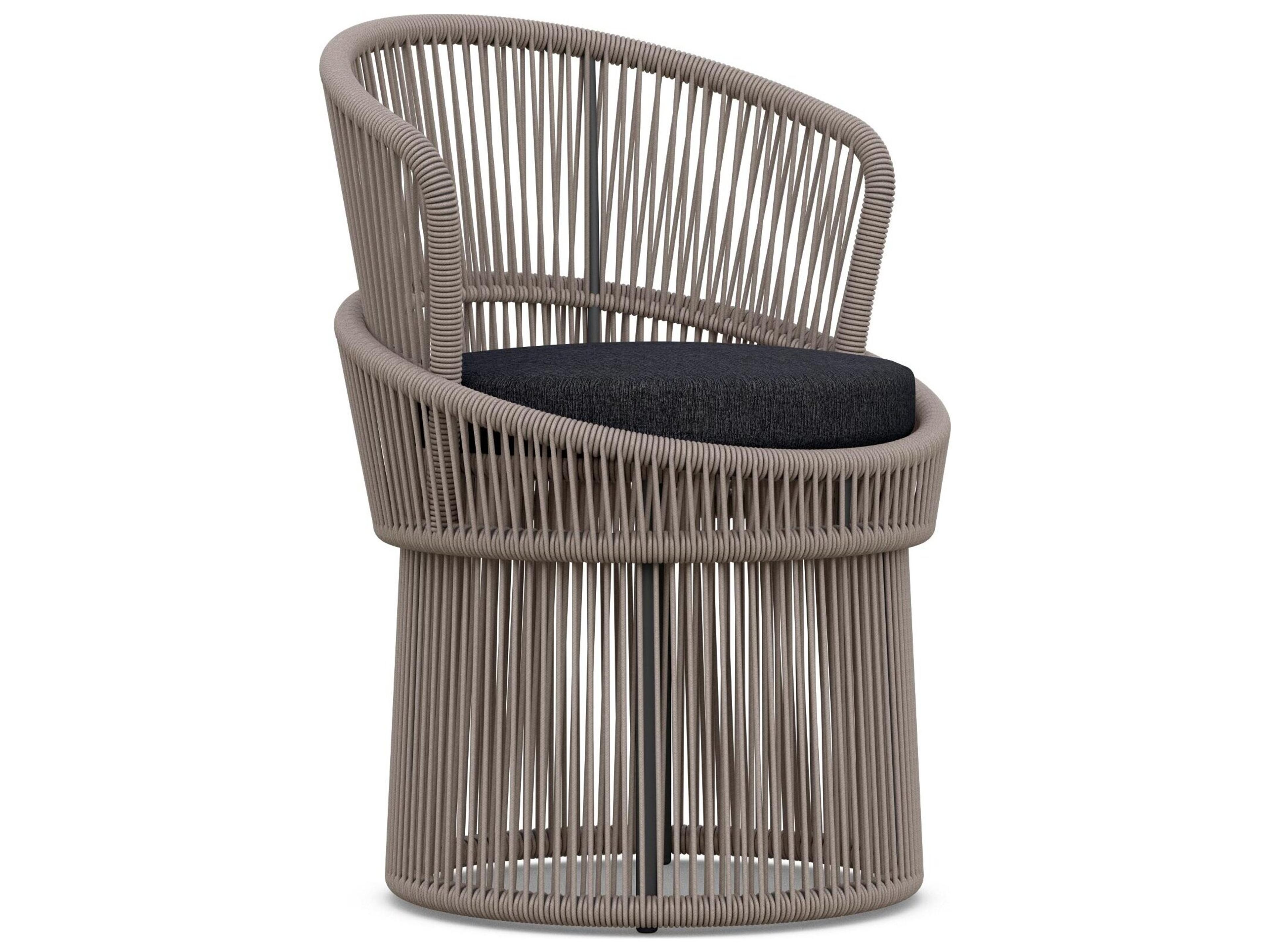 Palma Swivel Outdoor Dining Chair Mocha Rope