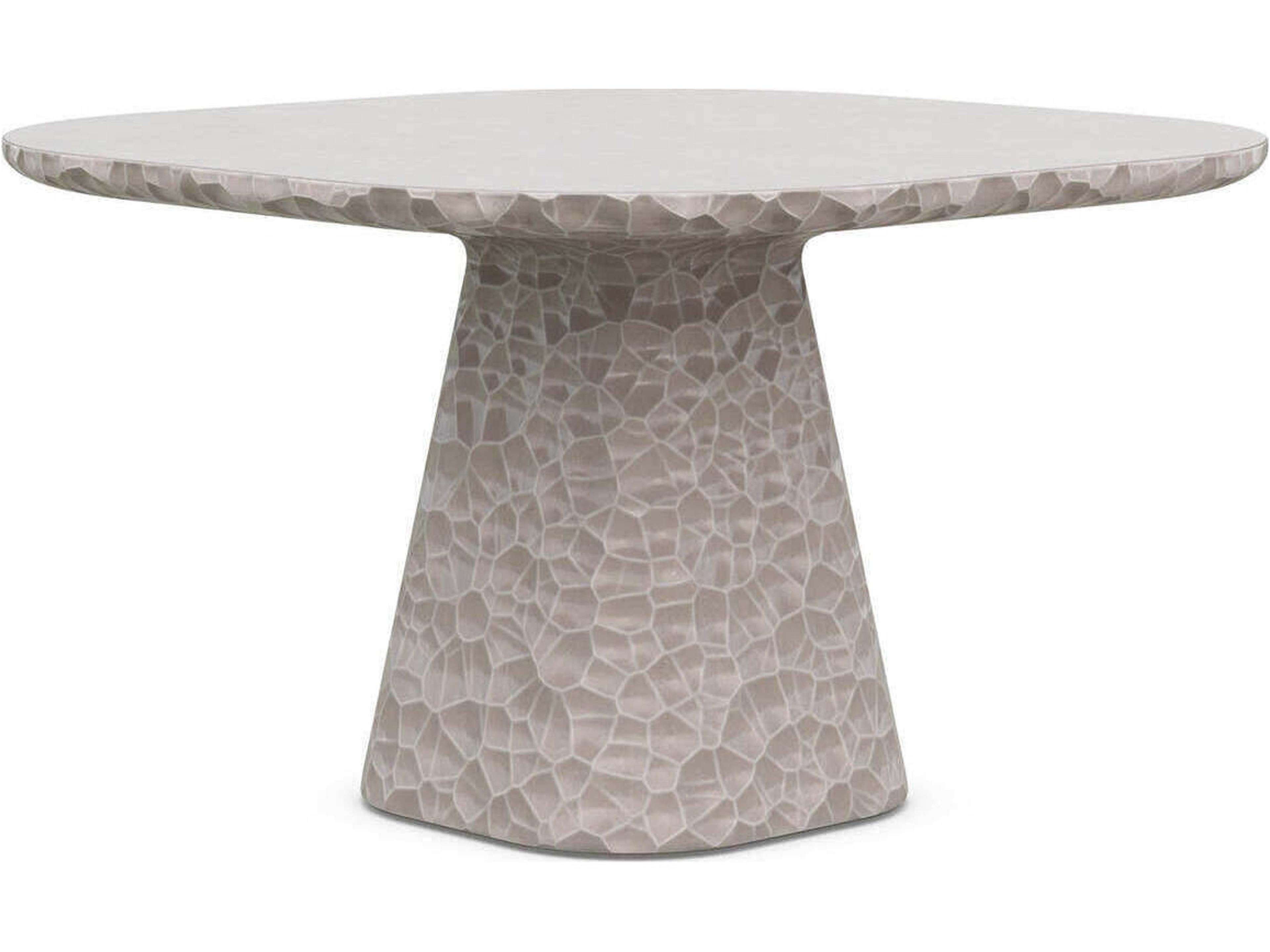Panama 48-Inch Round Dining Table in Oat Concrete