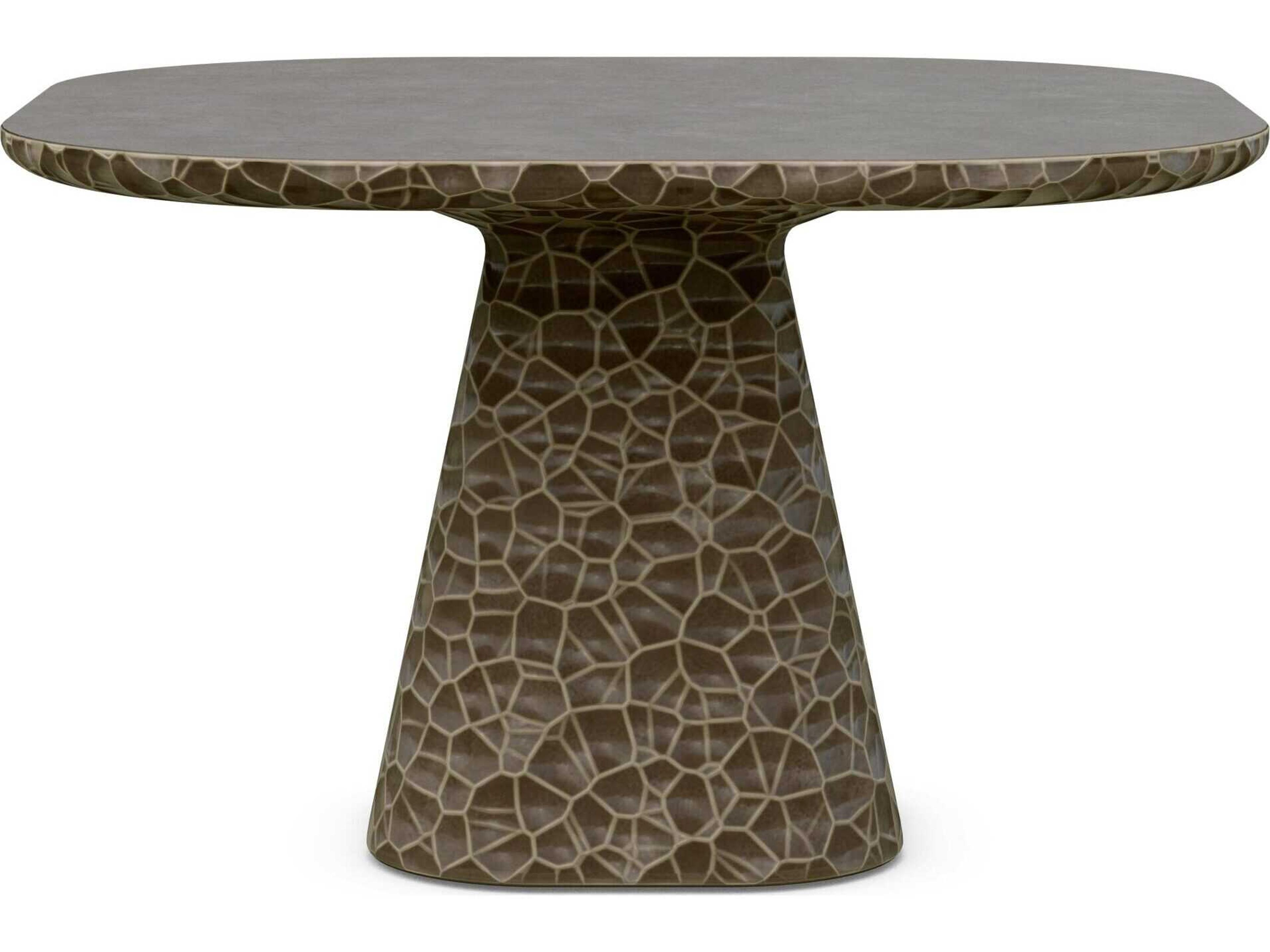 Azzurro Living Panama Umber Concrete Square Dining Table