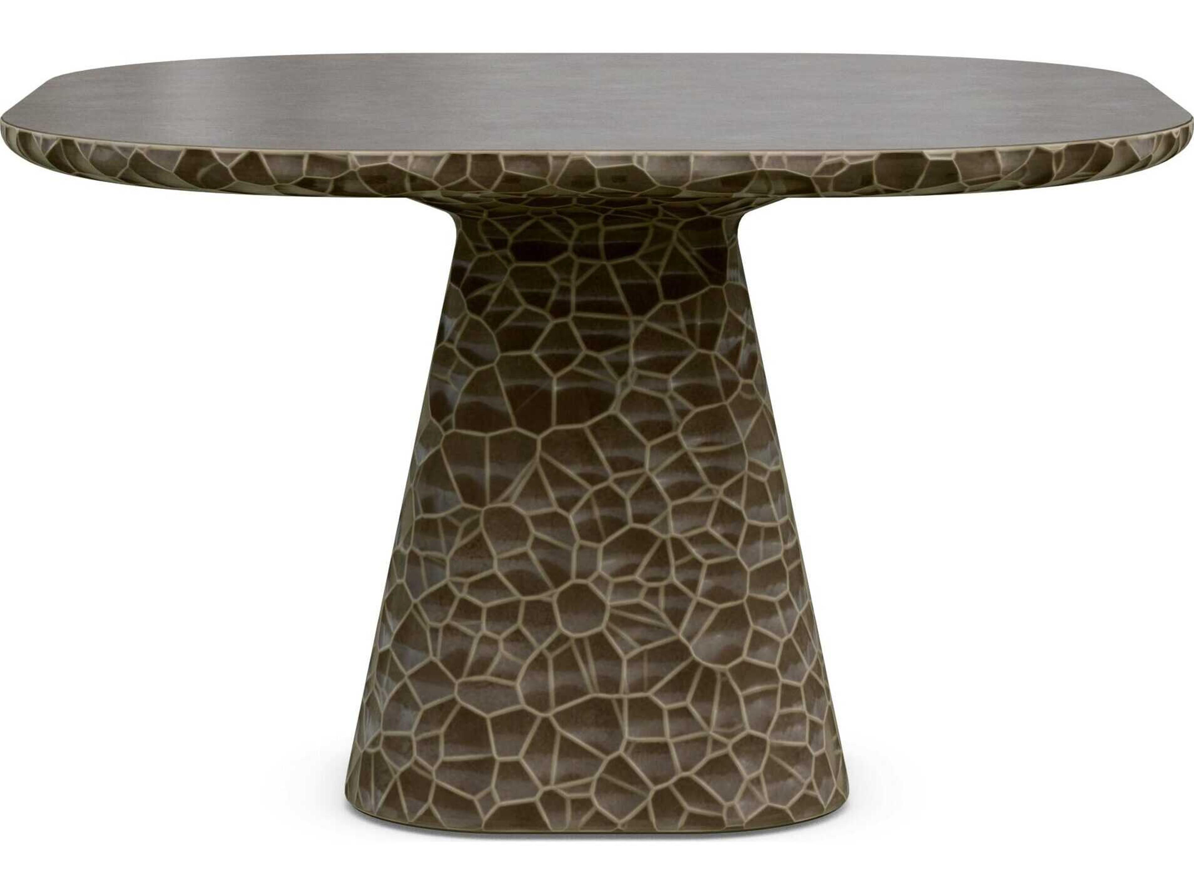 Azzurro Living Panama Umber Concrete Square Dining Table