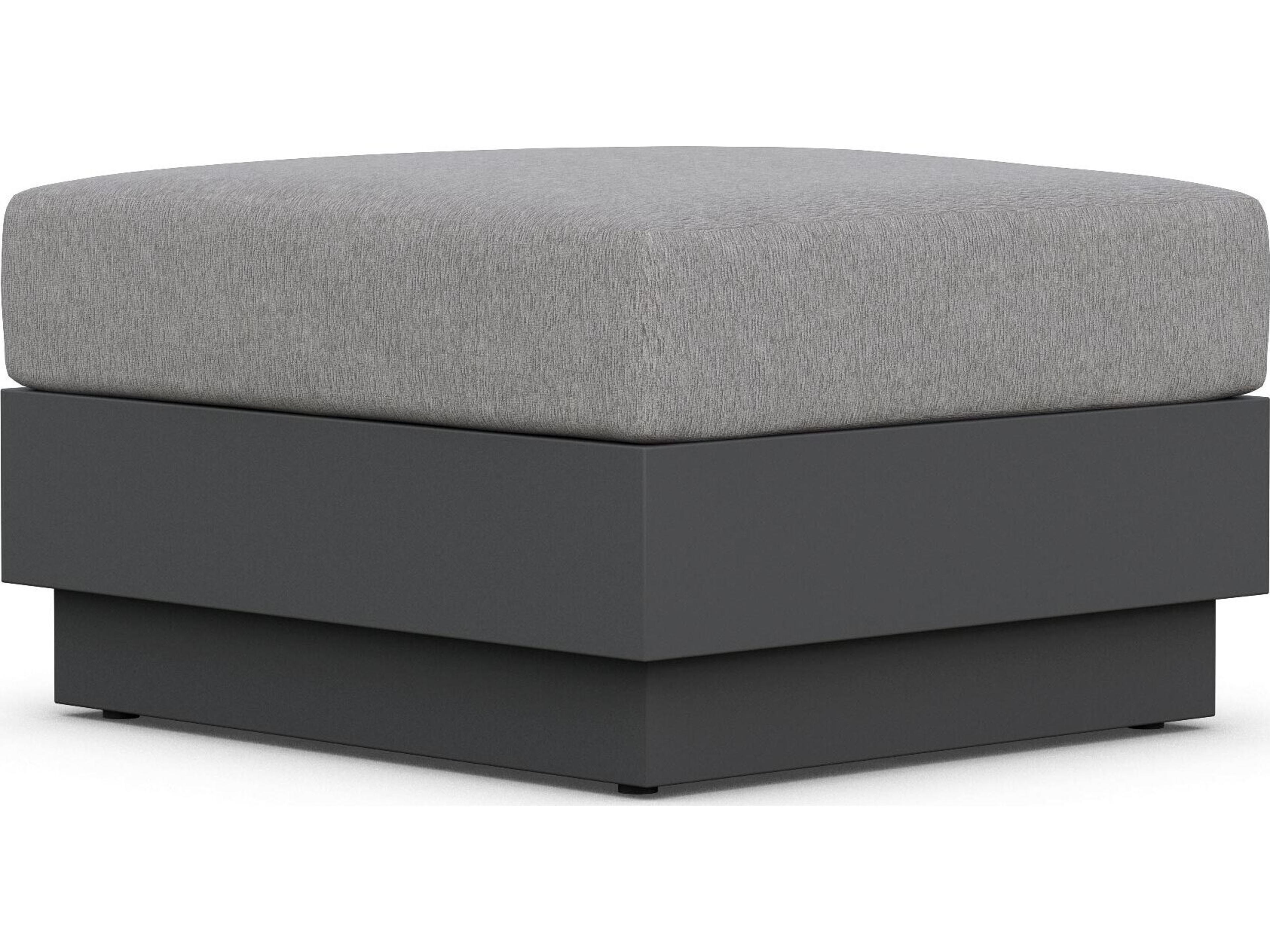 Porto Outdoor Ottoman with Cushion Ash Rope