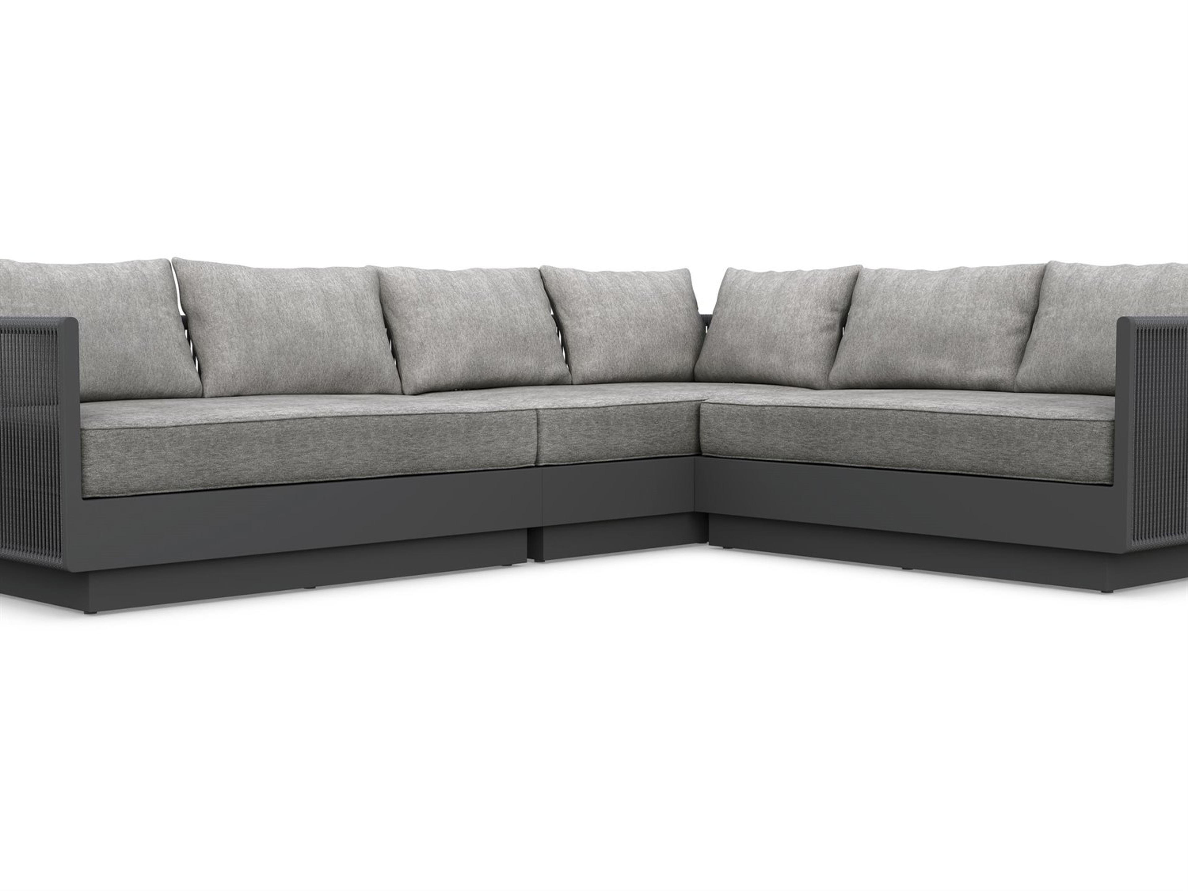 Porto Sectional Lounge Set Ash All-Weather Rope