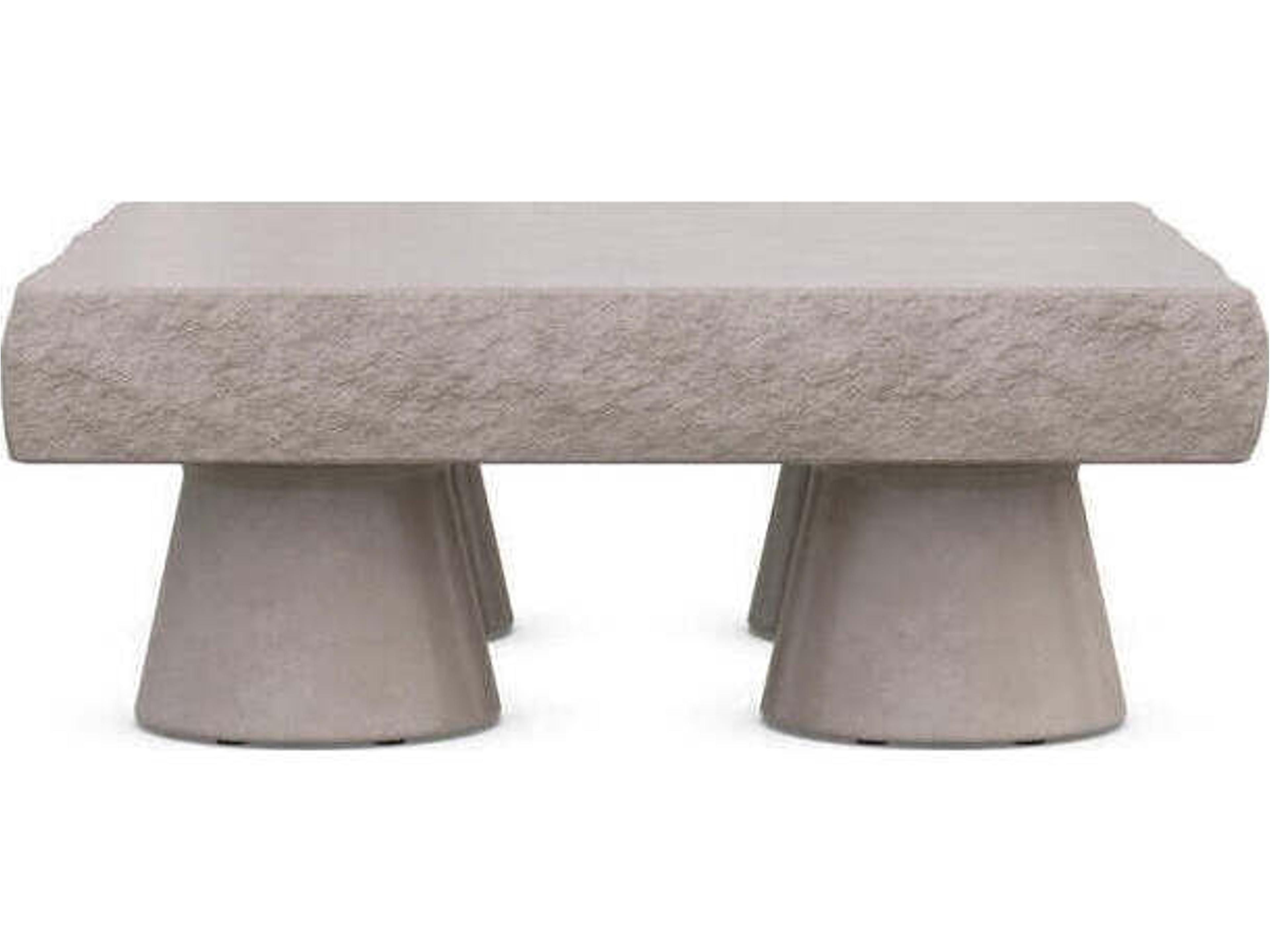 Azzurro Living Pensacola Concrete Oat Rectangular Coffee Table