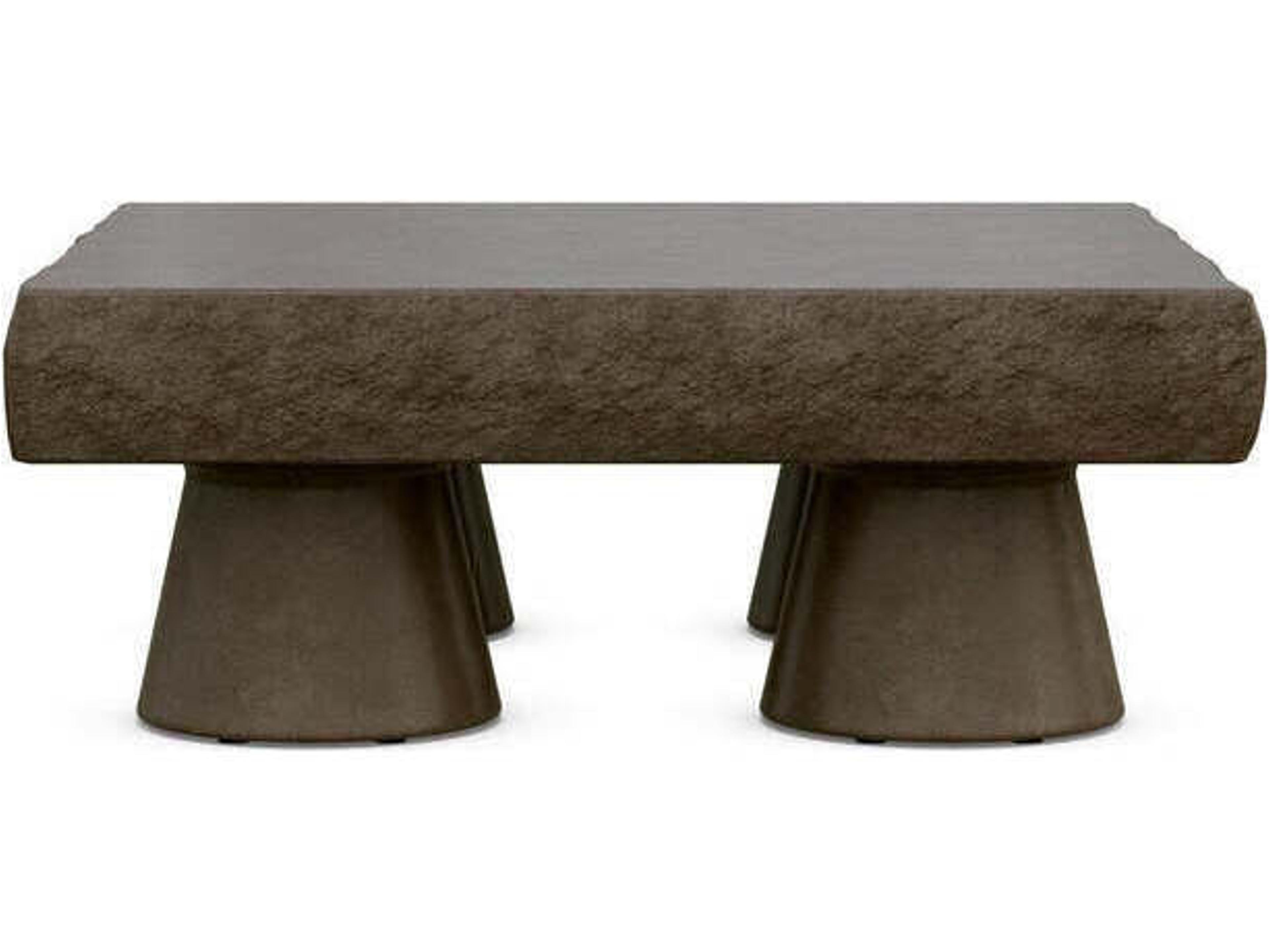 Azzurro Living Pensacola Concrete Umber Rectangular Coffee Table