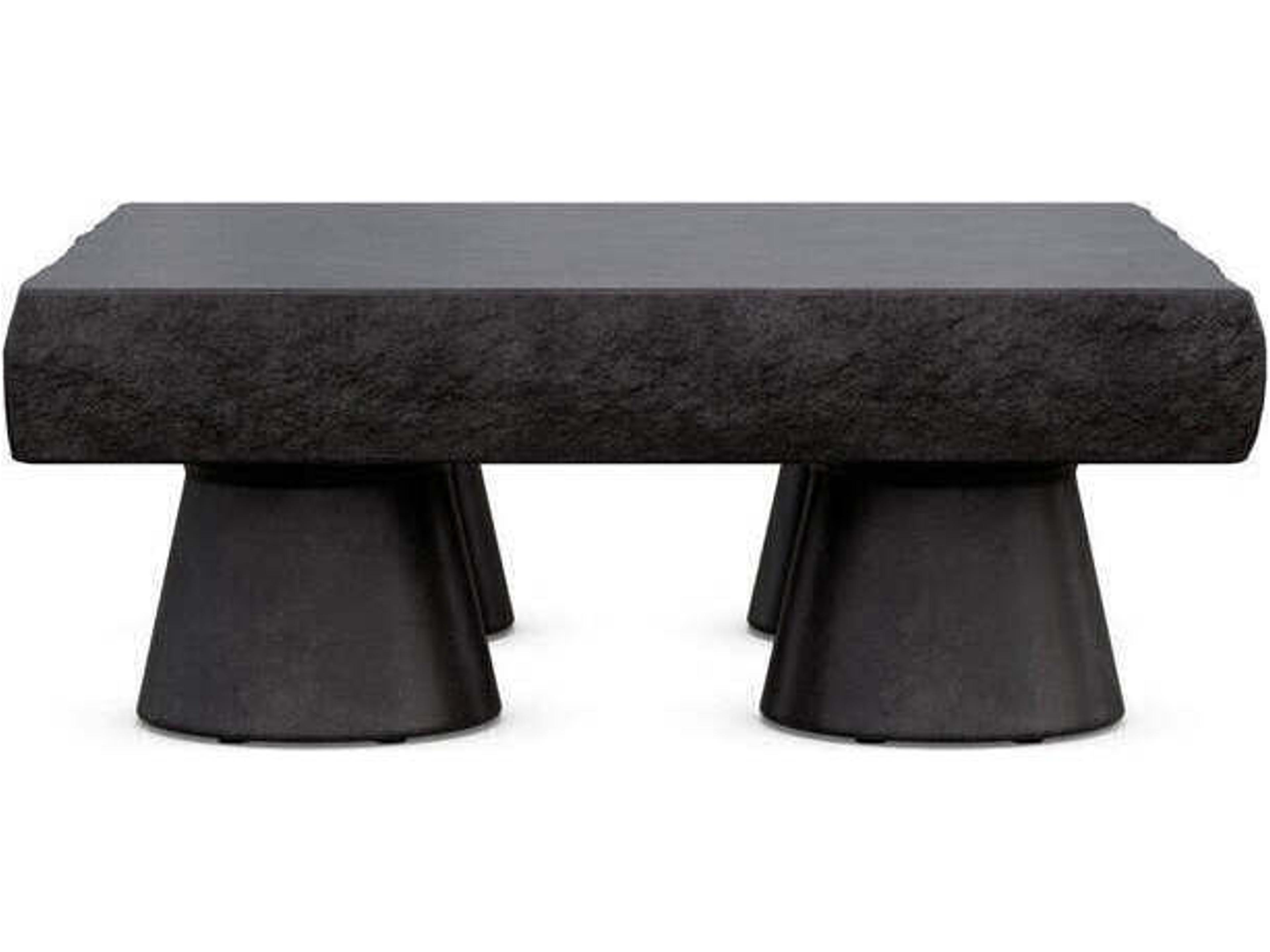 Azzurro Living Pensacola Concrete Coal Rectangular Coffee Table
