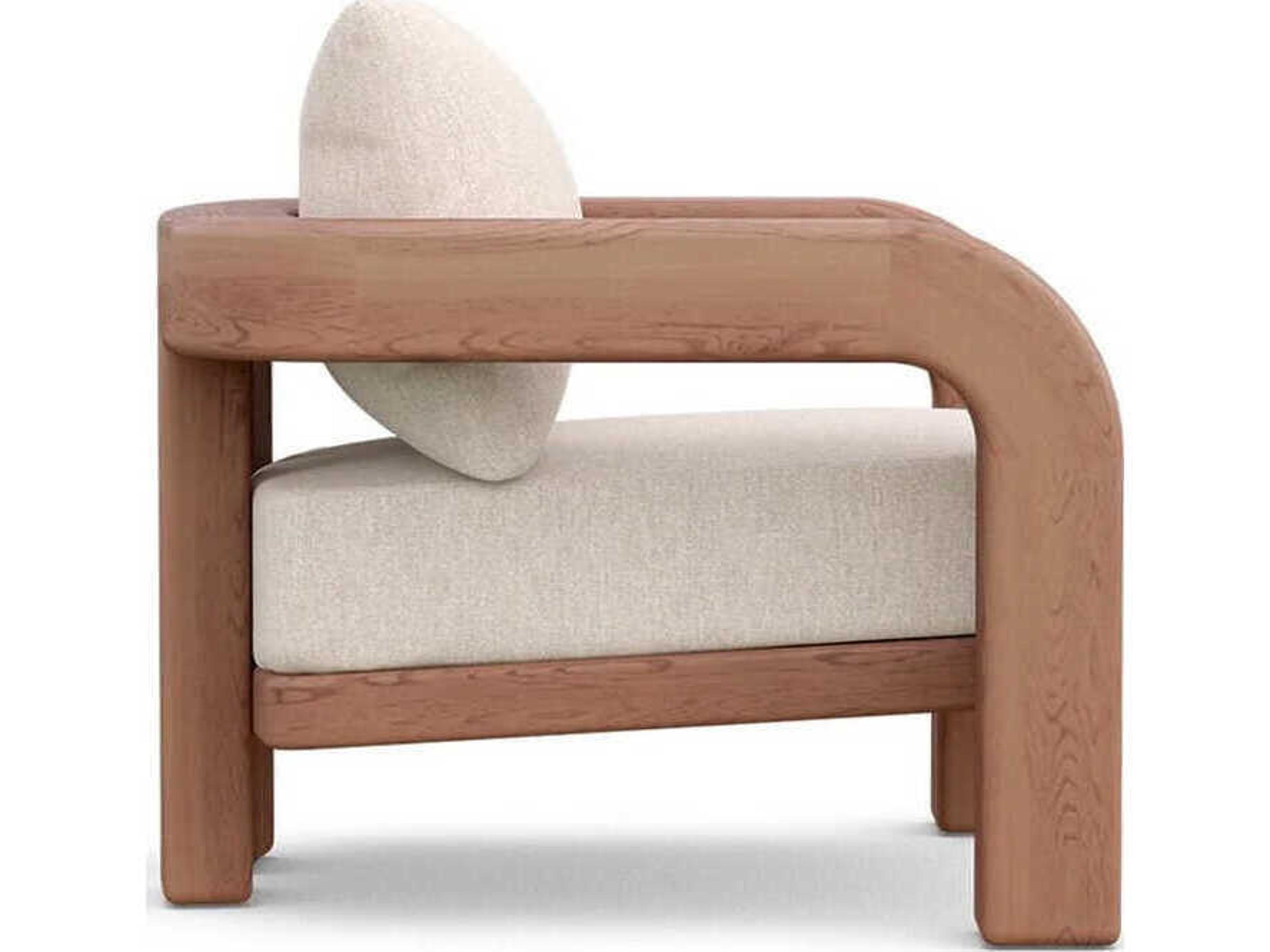 Azzurro Living Rio Natural Teak Cushion Lounge Chair