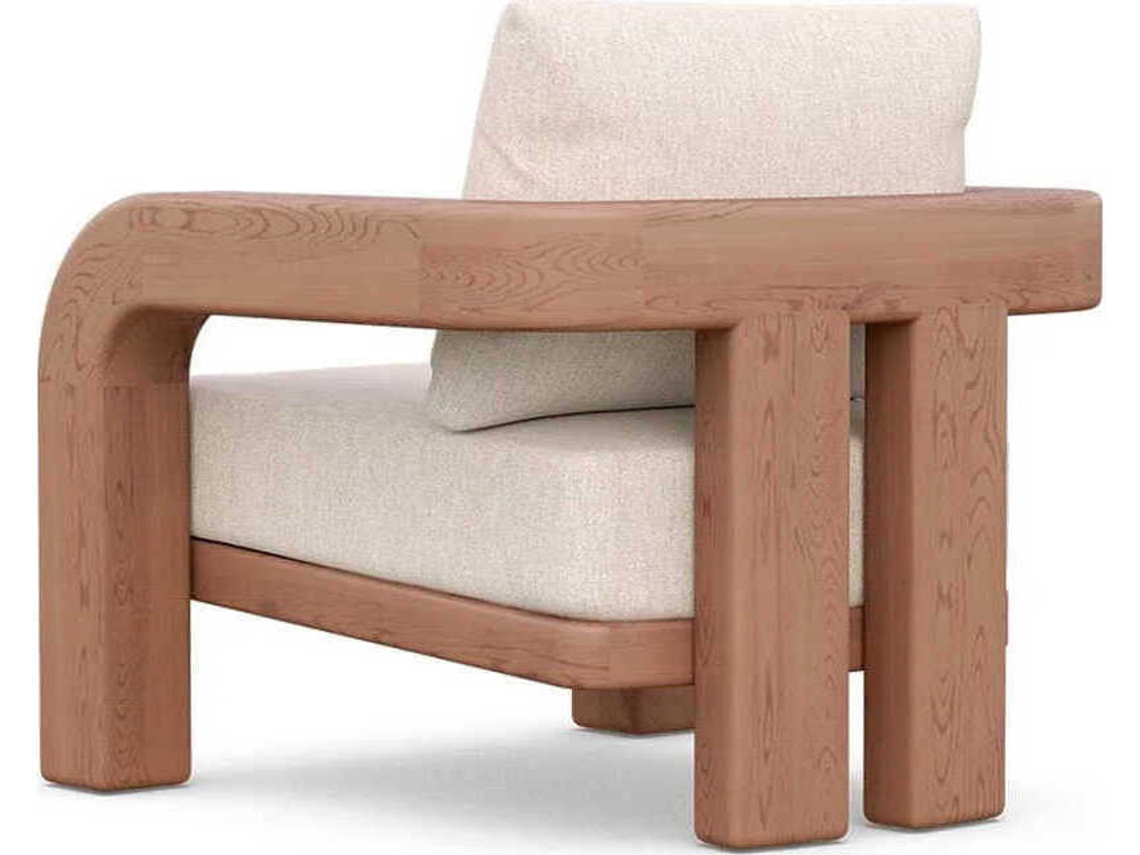 Azzurro Living Rio Natural Teak Cushion Lounge Chair