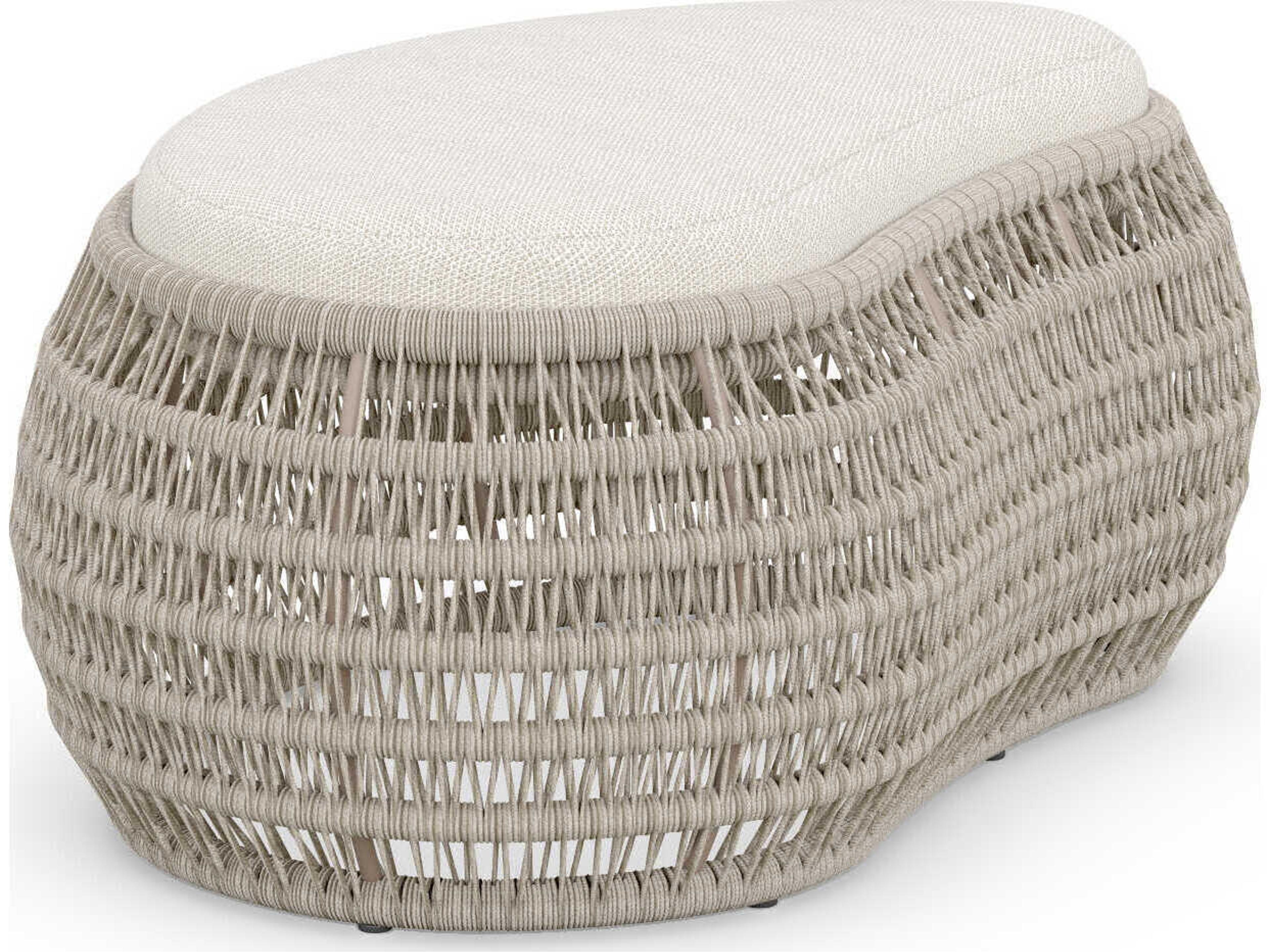 Sicily Aluminum Cushion Ottoman