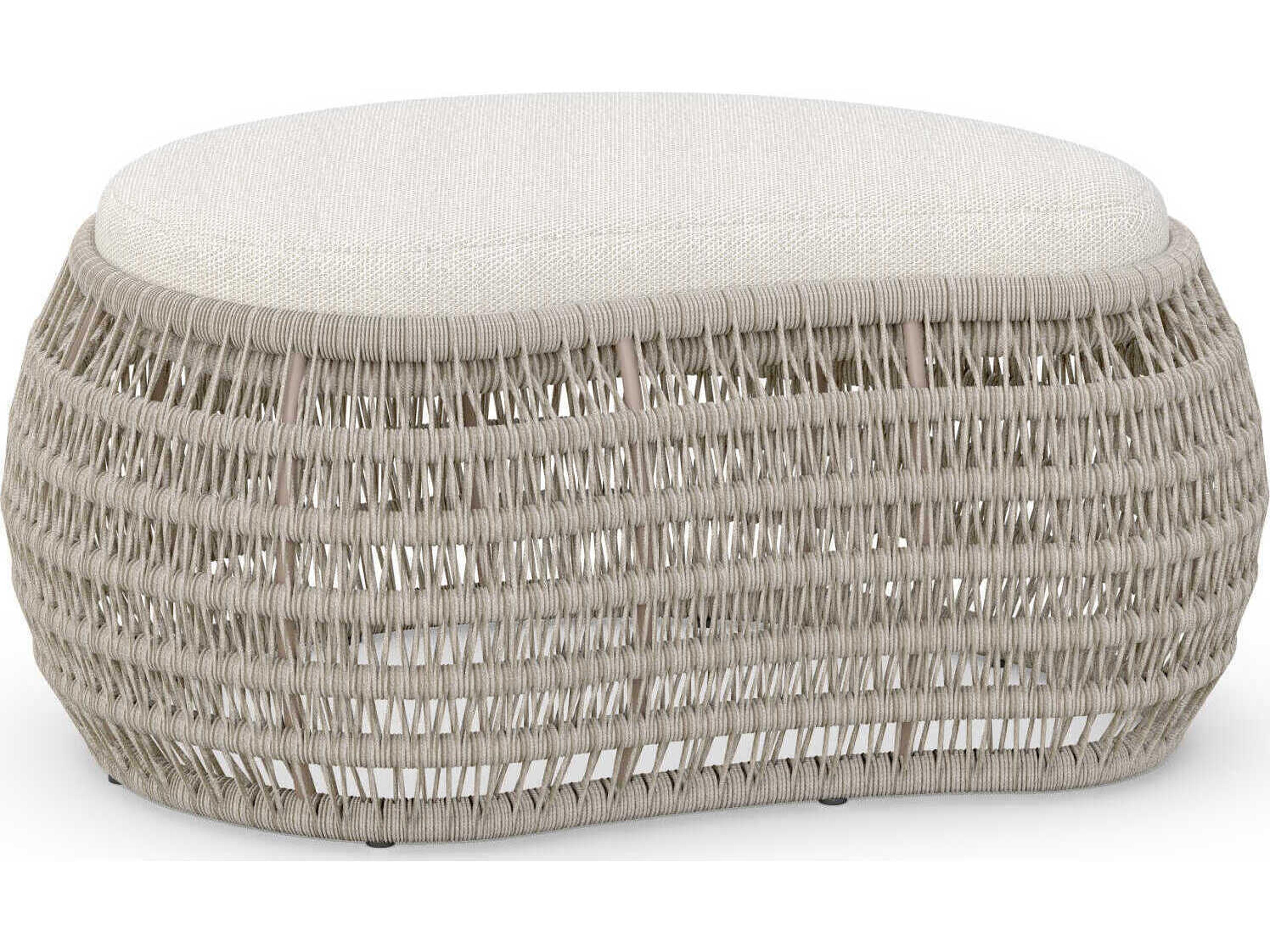 Azzurro Living Sicily Aluminum Cushion Ottoman