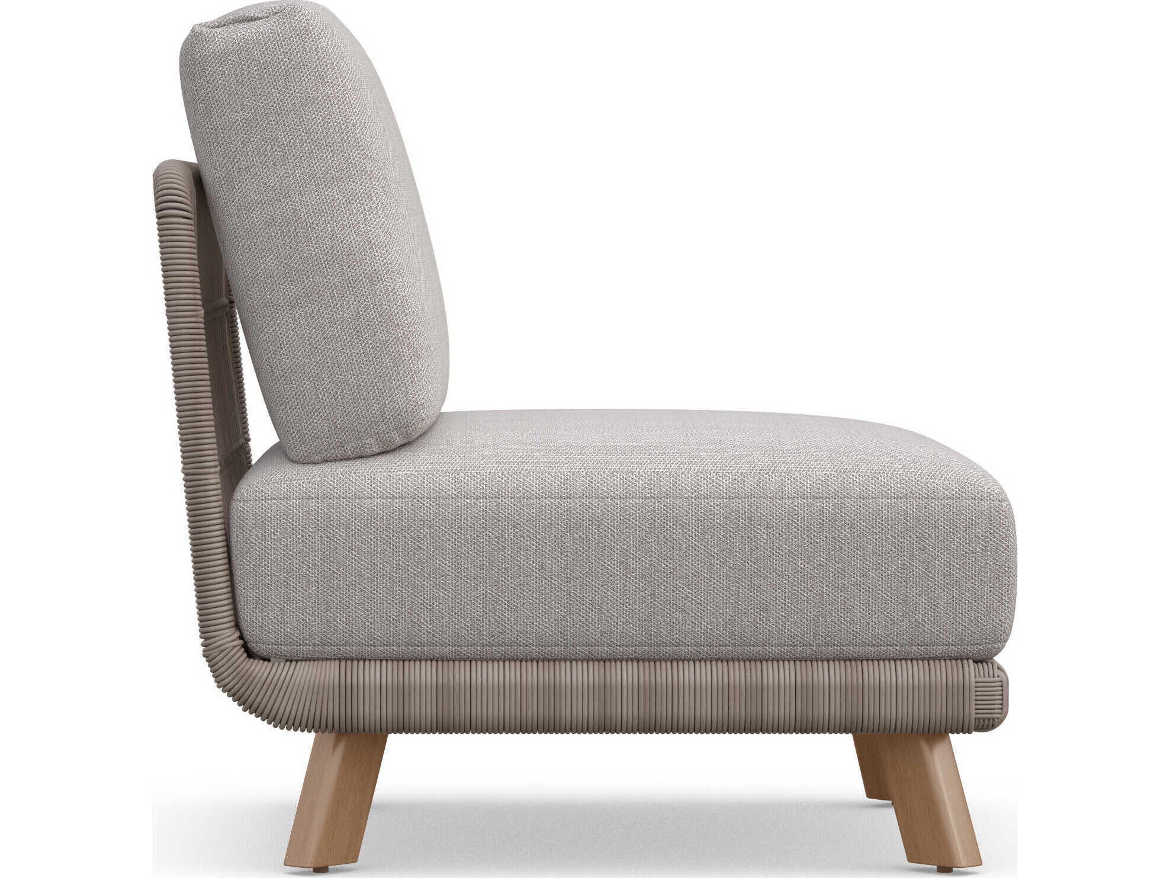 Azzurro Living Sicily Aluminum Cushion Modular Armless Lounge Chair