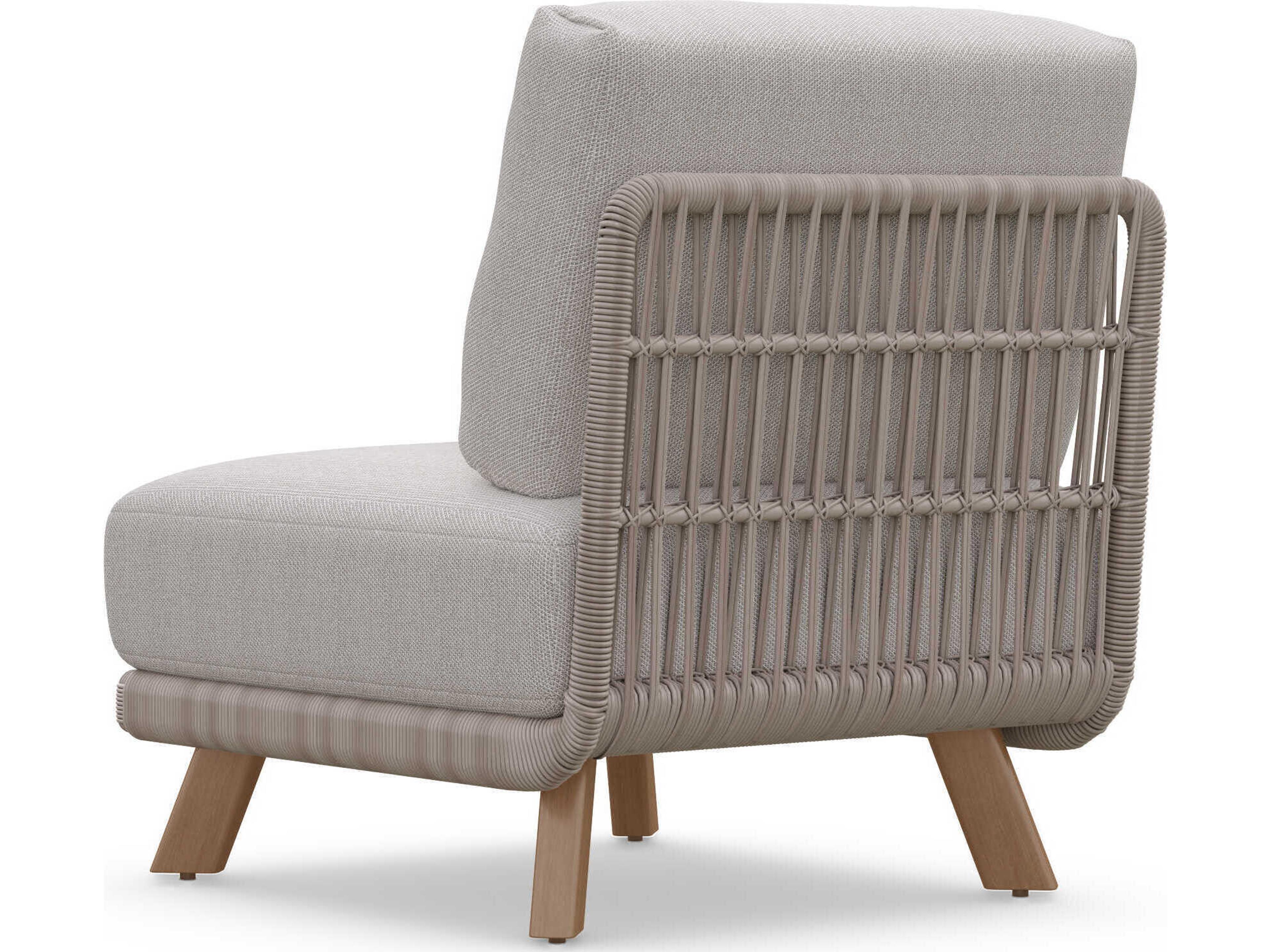 Azzurro Living Sicily Aluminum Cushion Modular Armless Lounge Chair